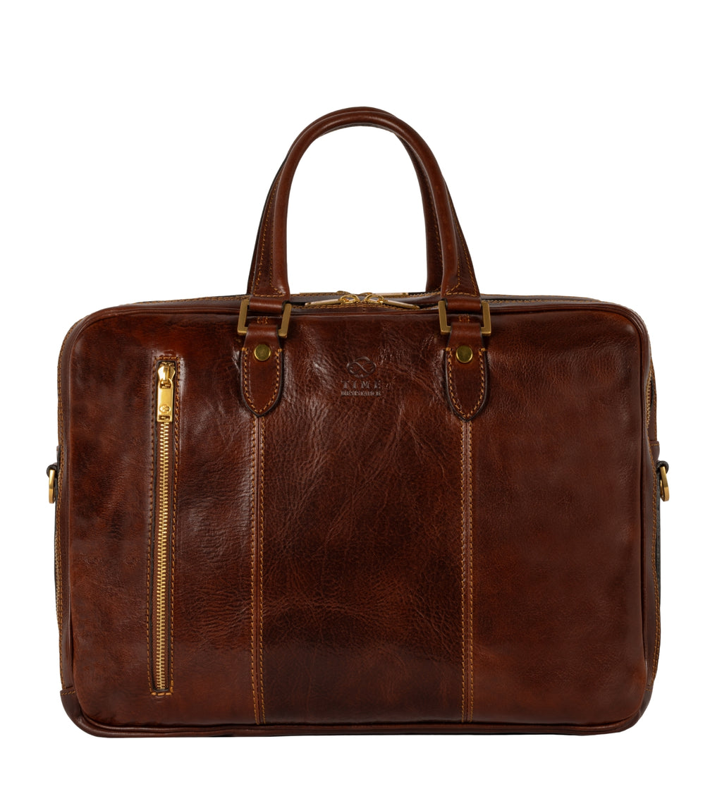 Leather Convertible Briefcase Backpack