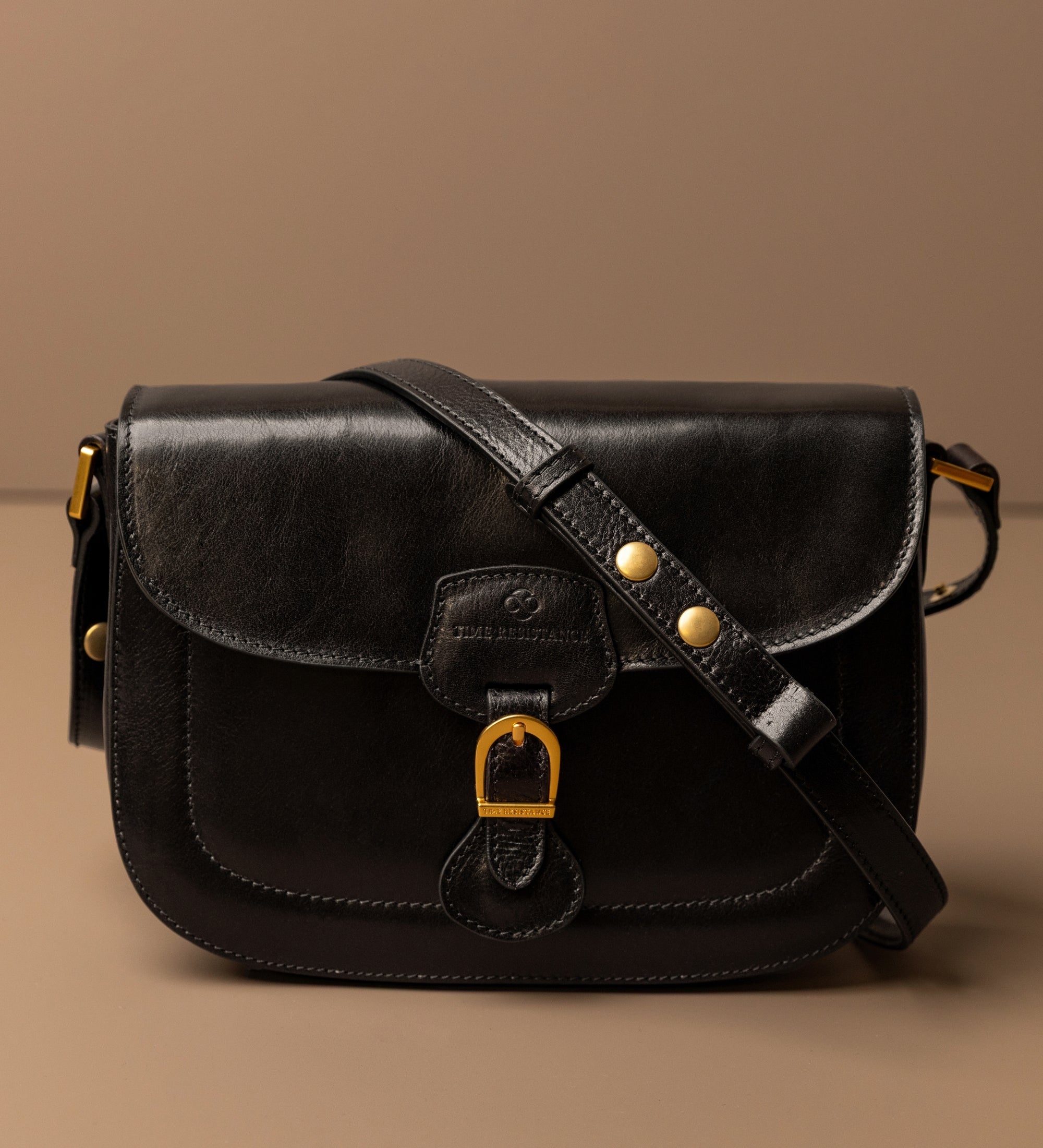 Womens Leather Saddle Bag - Romola
