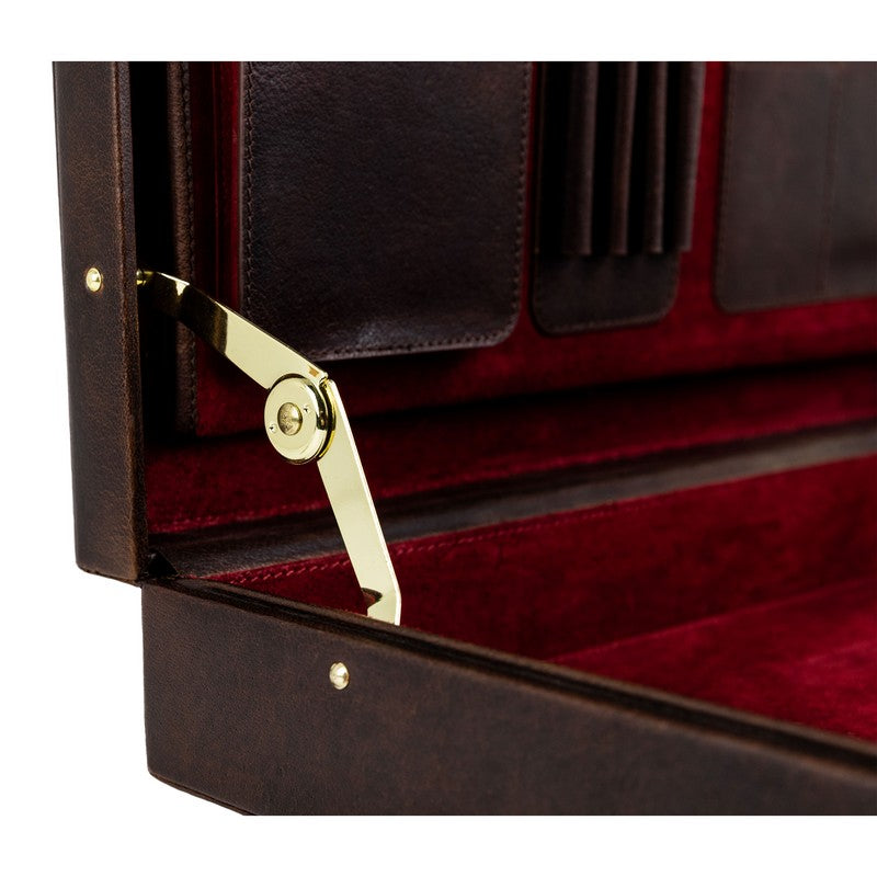 Leather Attaché Case Briefcase - The Rainbow Briefcase Time Resistance