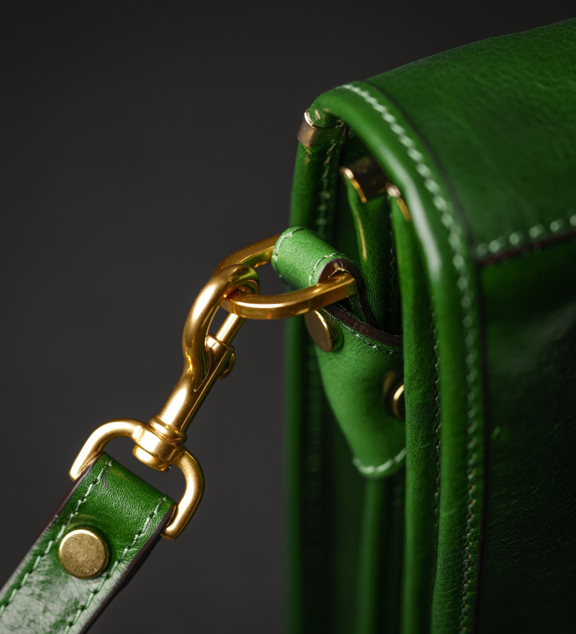 Leather Briefcase Laptop Bag - Illusions