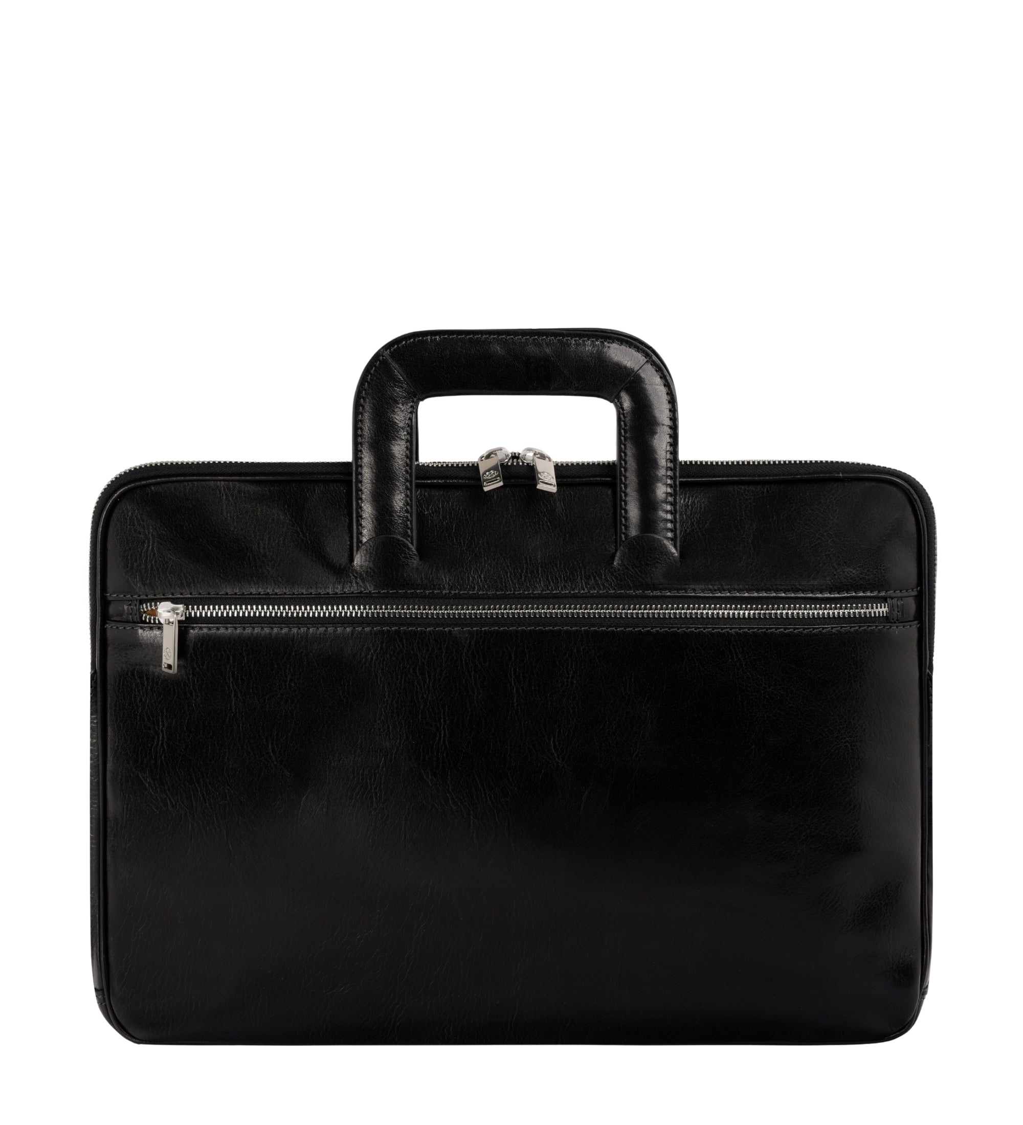 Leather Briefcase Laptop Bag - Brave New World