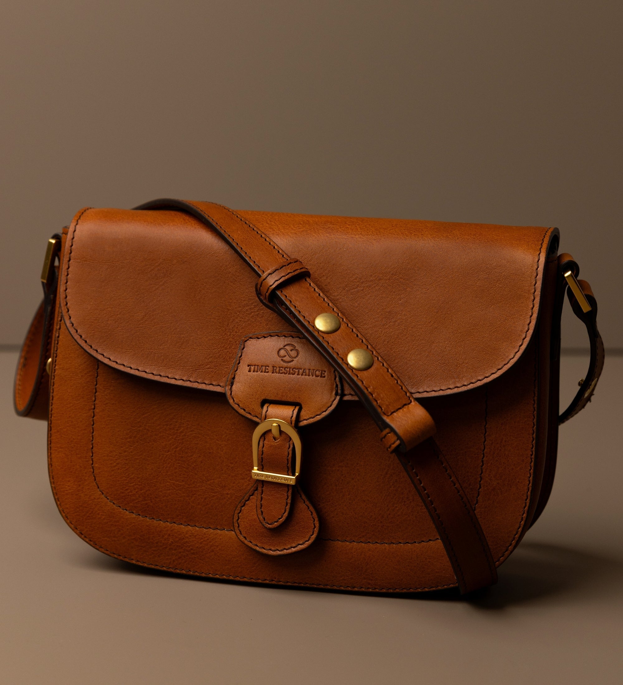 Womens Leather Saddle Bag - Romola