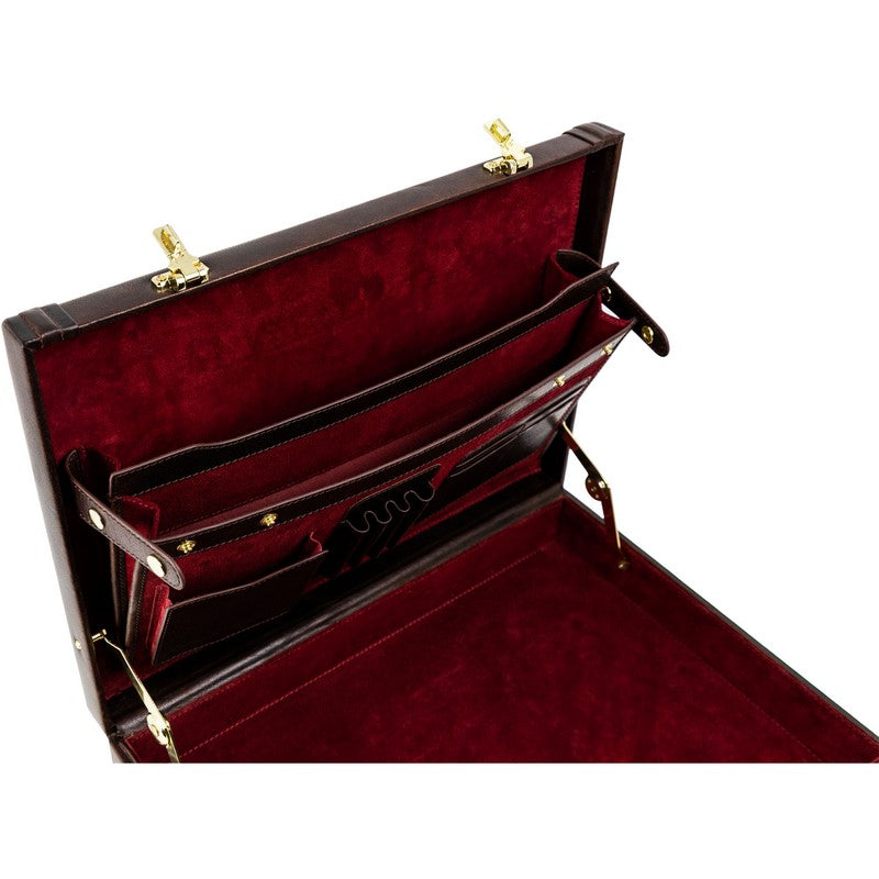 Leather Attaché Case Briefcase - The Rainbow Briefcase Time Resistance