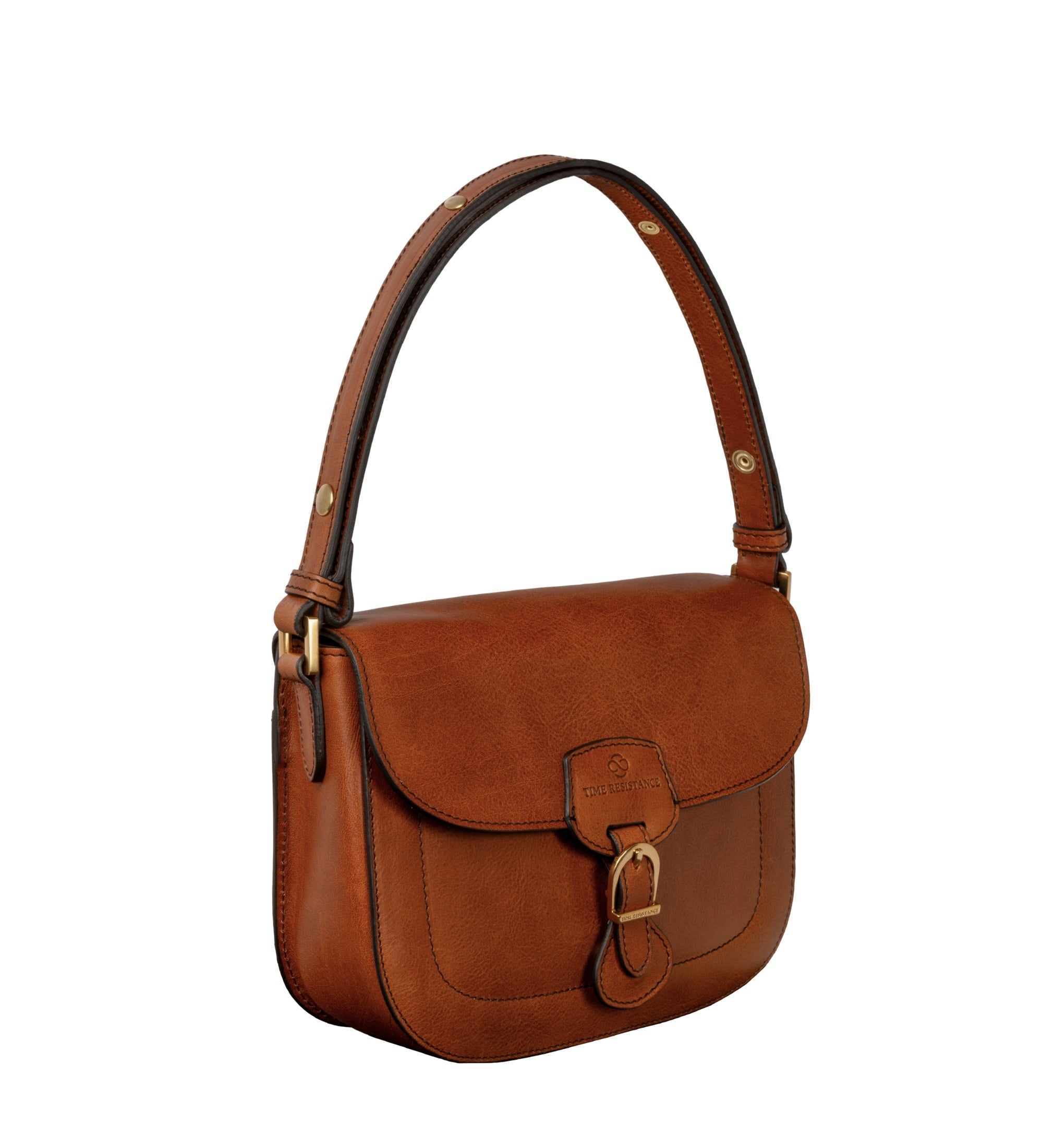 Womens Leather Saddle Bag - Romola