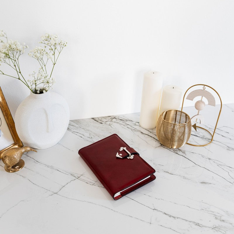 Leather Journal with Refillable A5 Notepad - In Search of Lost Time