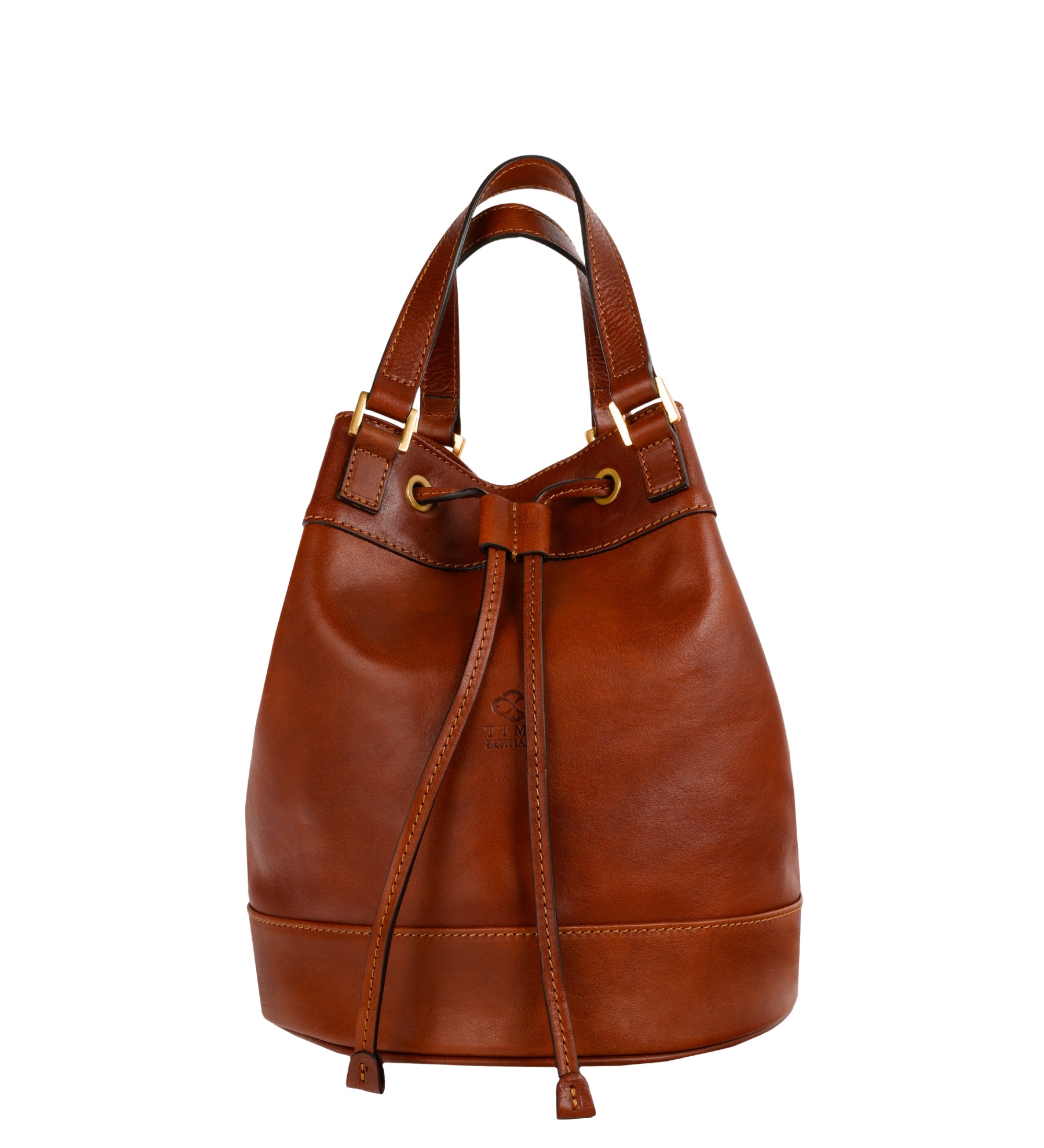 Leather Bucket Bag for Women - Light In August