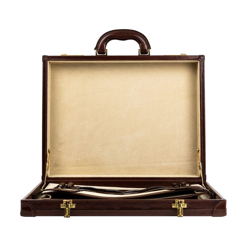 Leather Attaché Case Briefcase - The Wind in the Willows Briefcase Time Resistance