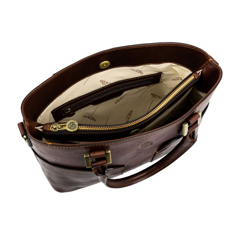 Leather Handbag Shoulder Bag - Camilla