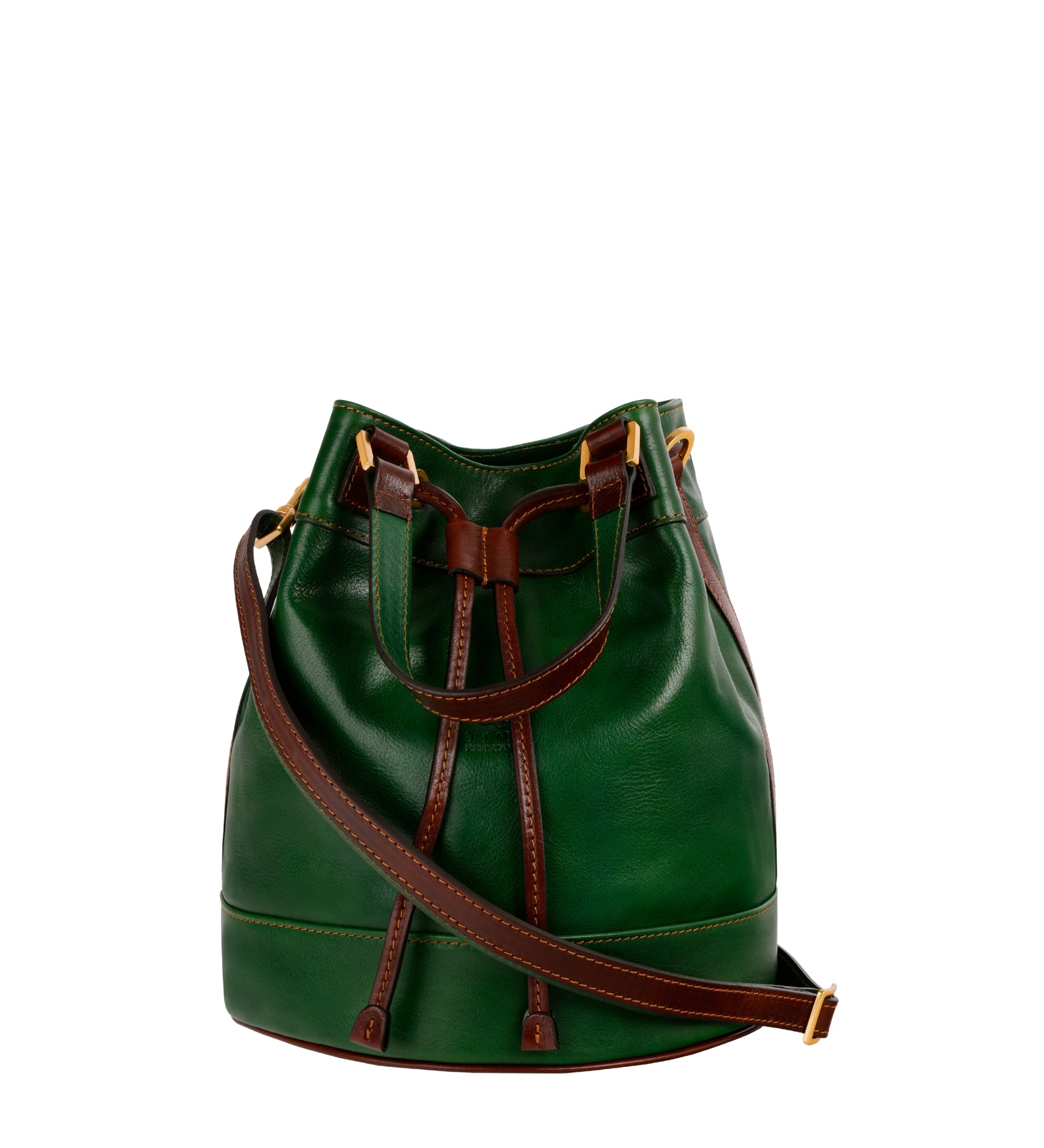 Leather Bucket Bag for Women - Light In August
