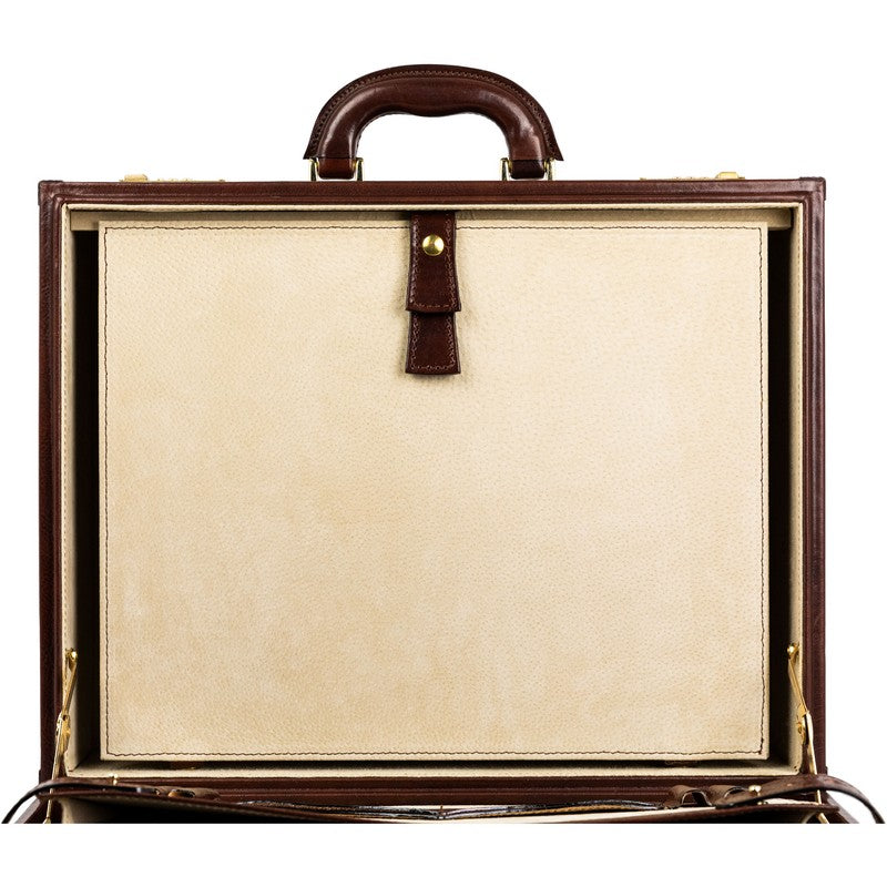 Large Leather Attaché Case Briefcase - Lord Jim