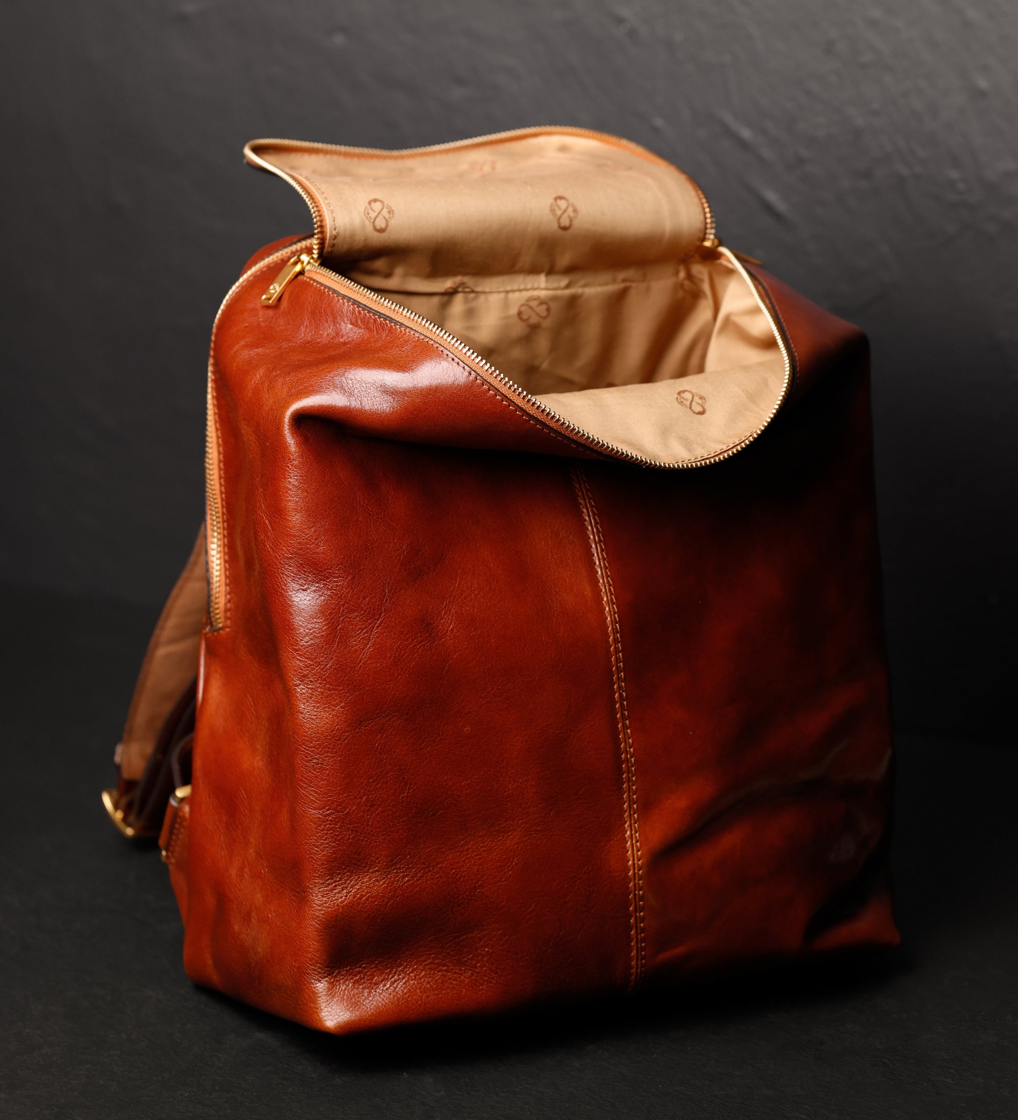 Leather Backpack for Women - A Bend in the River
