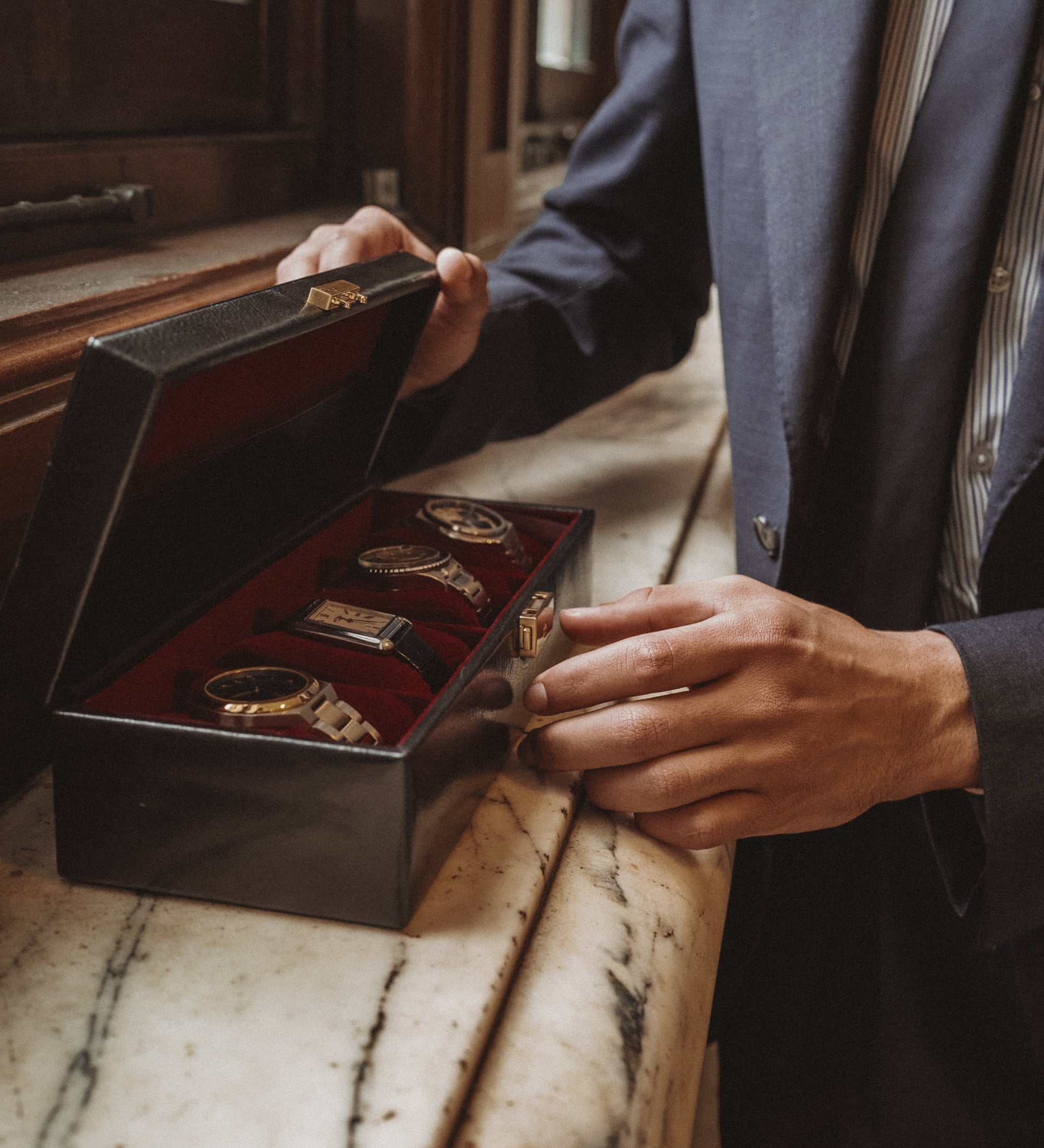 Leather Watch Box, Watch Organizer - Herzog