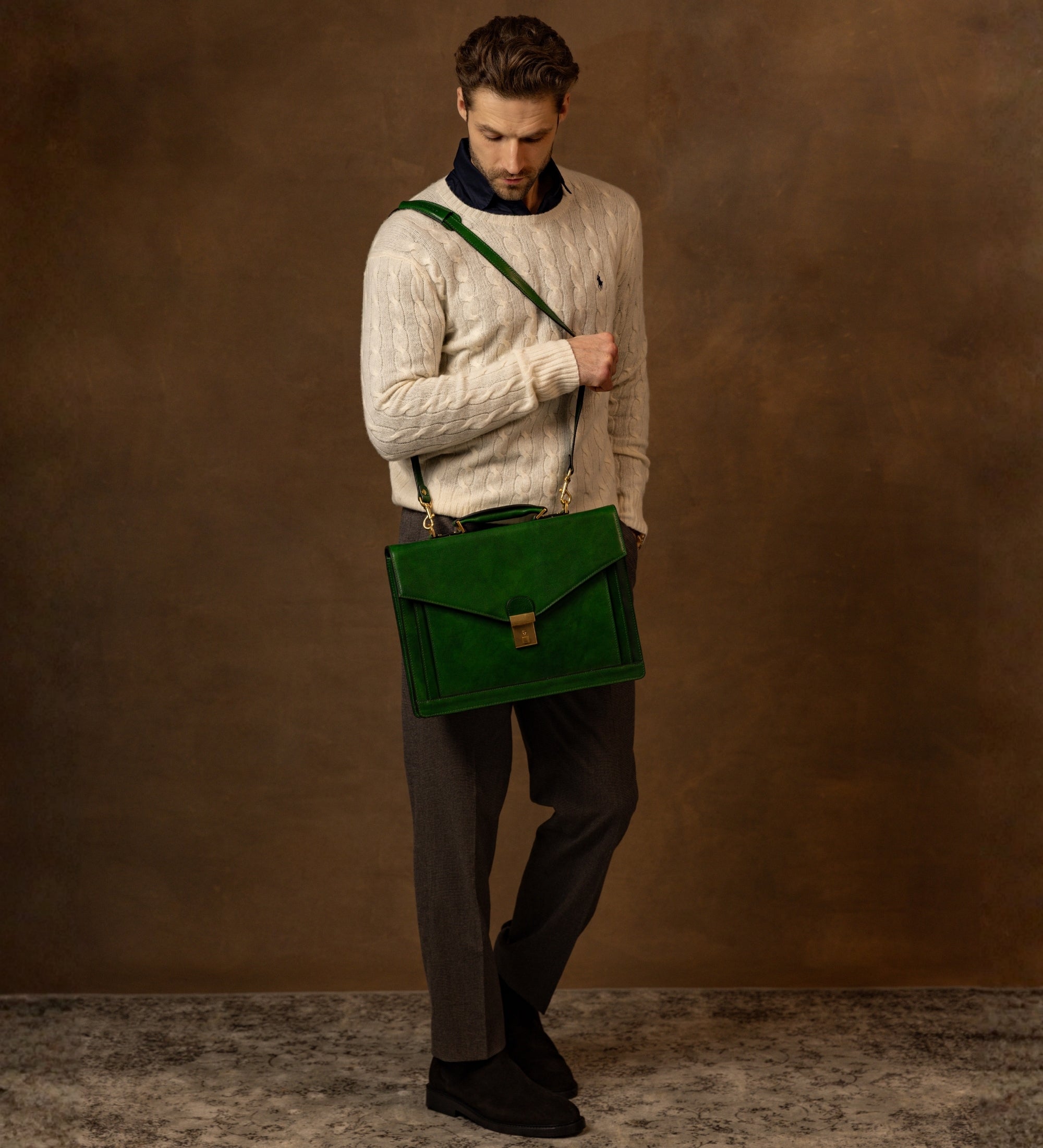 Classic Design Leather Briefcase - The Magus