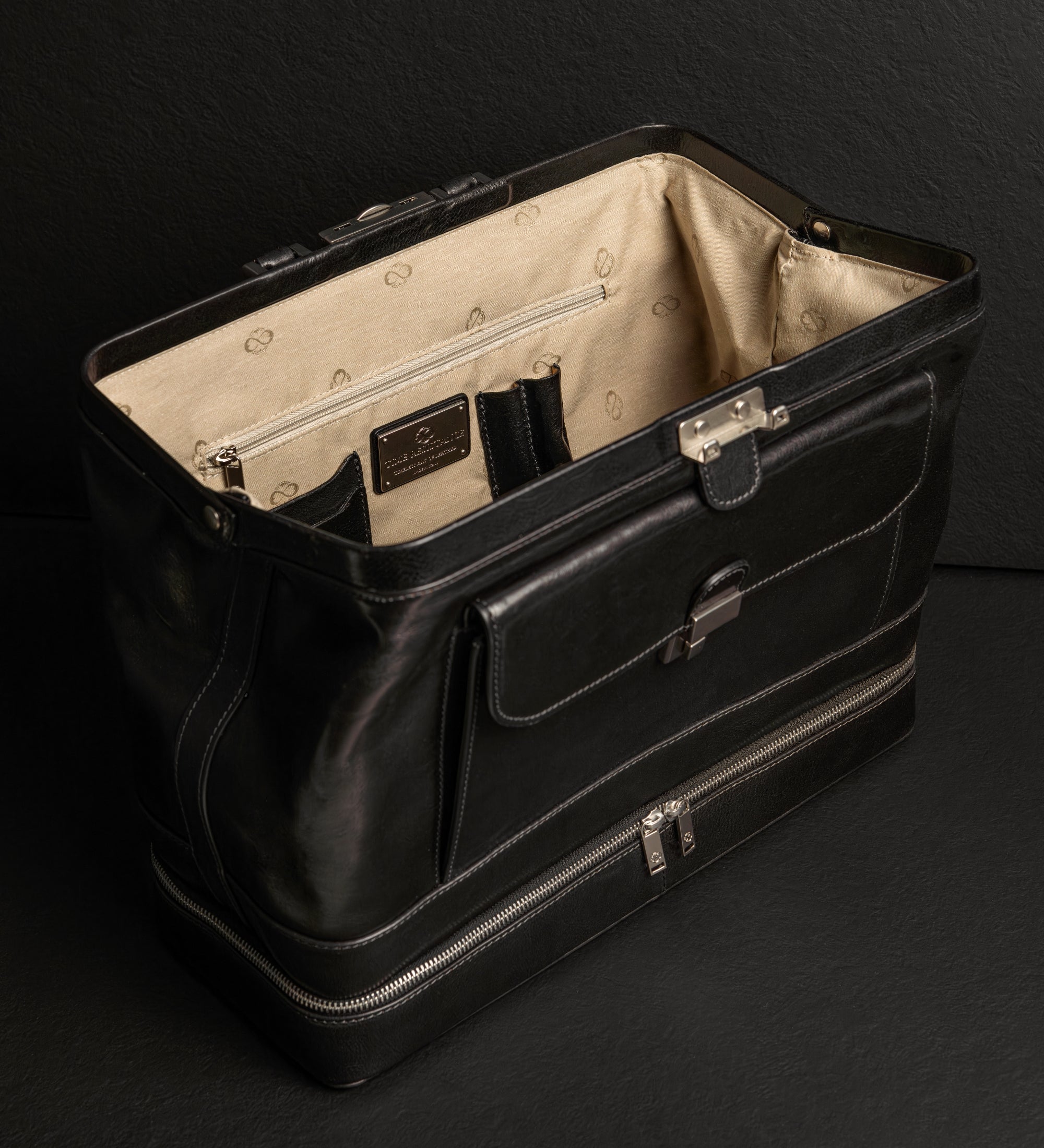 Large Italian Leather Doctor Bag for Women - The Master and Margarita