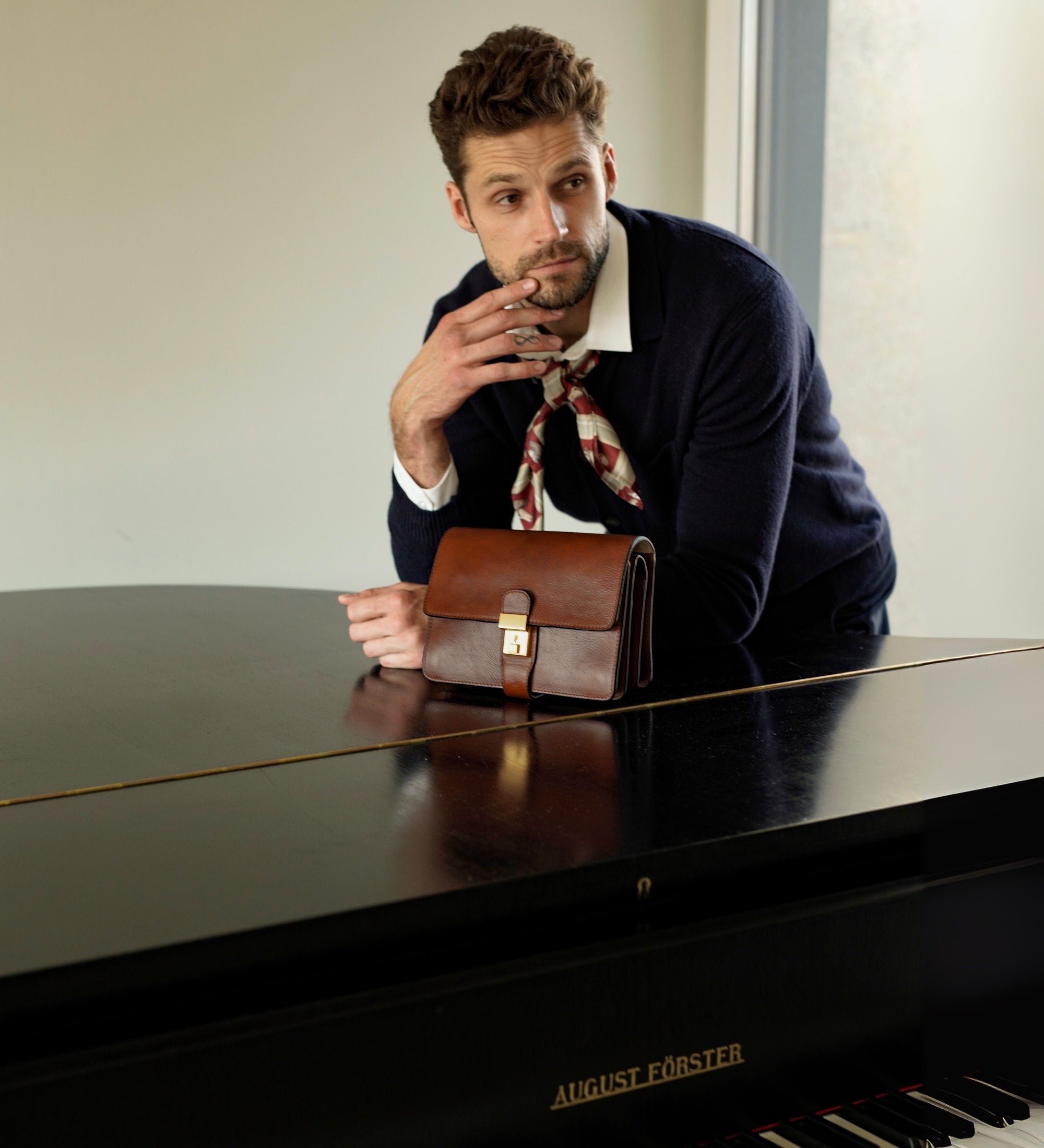 Leather Clutch Purse - The Maltese Falcon