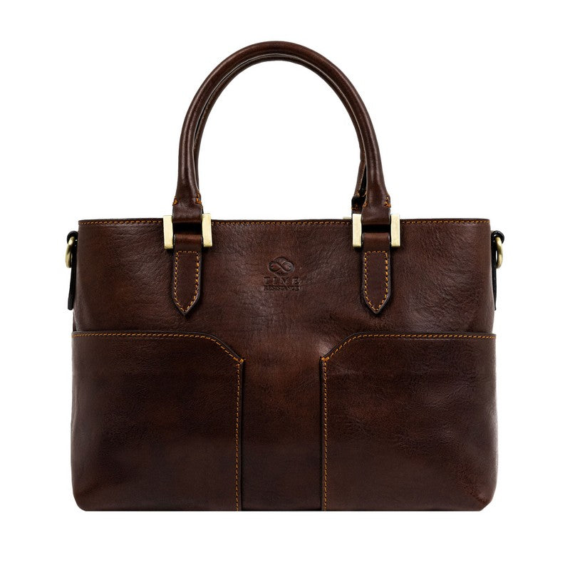 Leather Handbag Shoulder Bag - Camilla Time Resistance