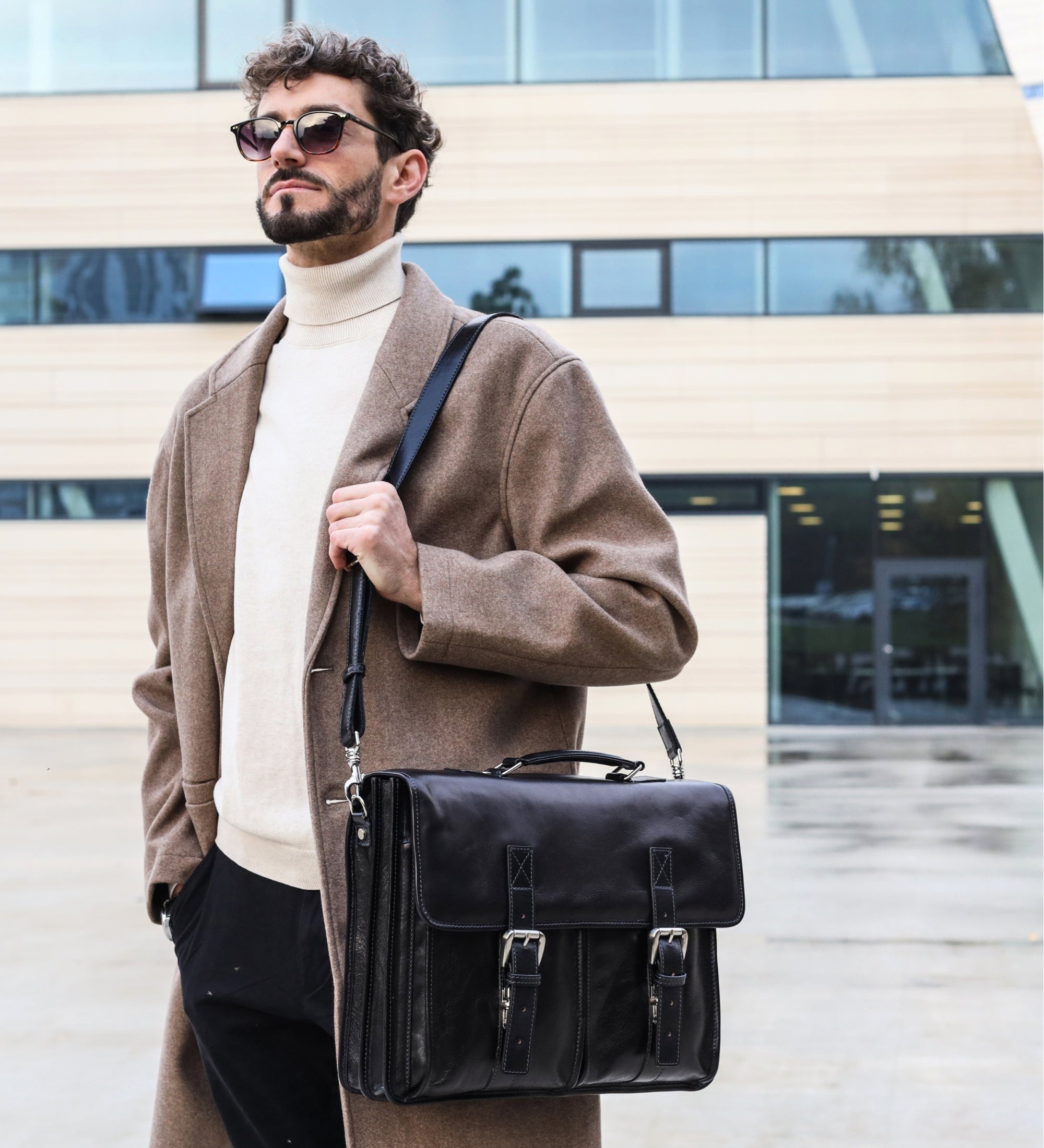 Leather Satchel Bag - The Time Machine