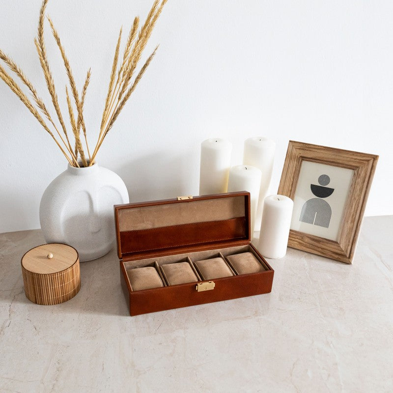 Leather Watch Box, Watch Organizer - Herzog