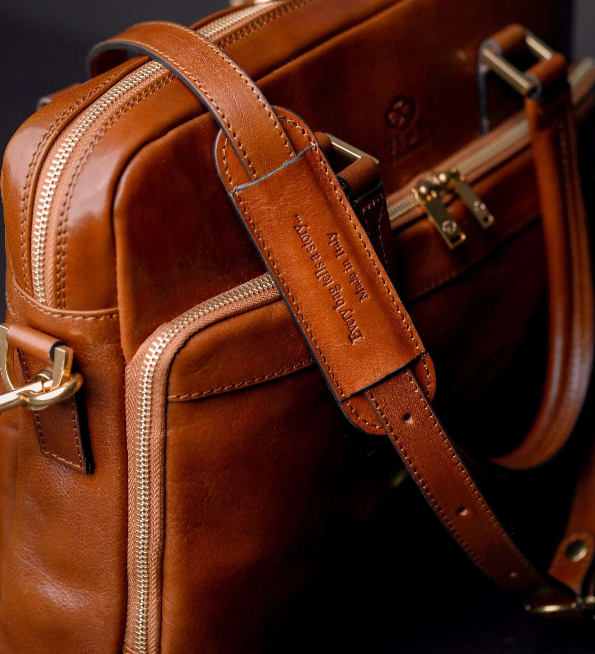 Leather Briefcase Laptop Bag - Orlando
