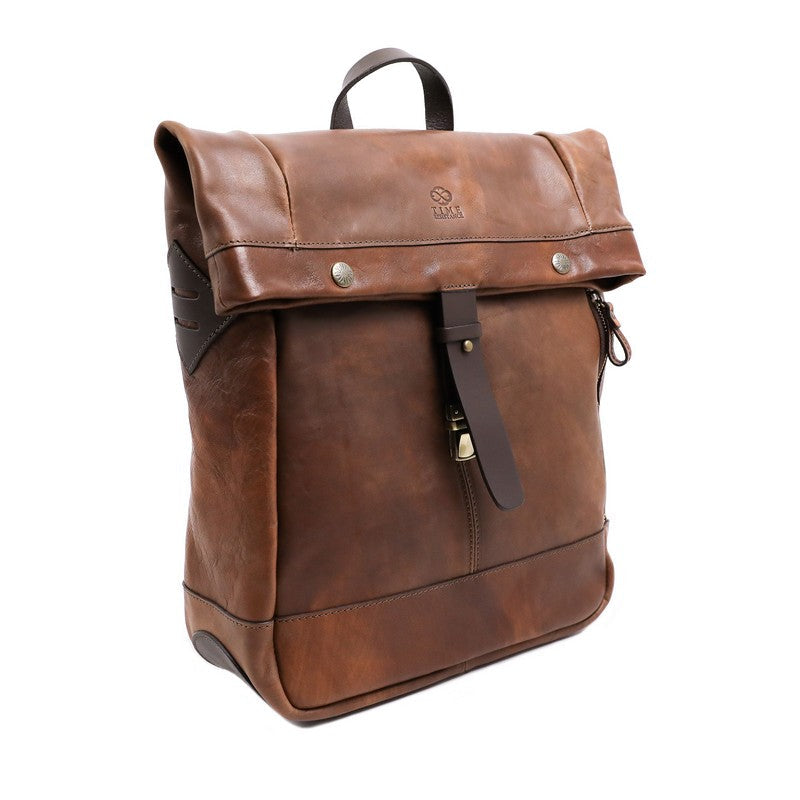 Leather Roll-Top Backpack - The Secret History Backpack Time Resistance