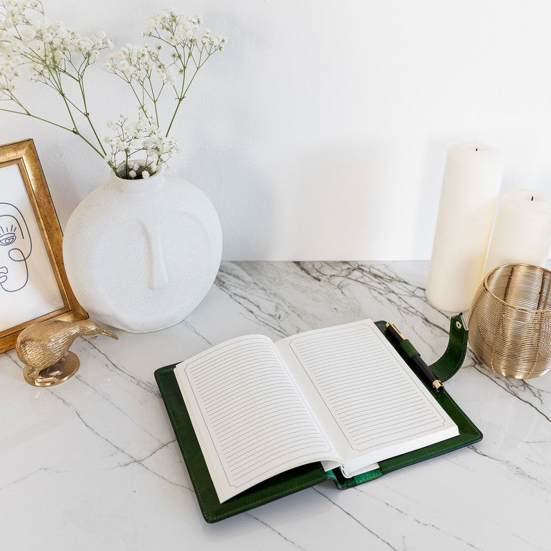 Leather Journal with Refillable A5 Notepad - In Search of Lost Time