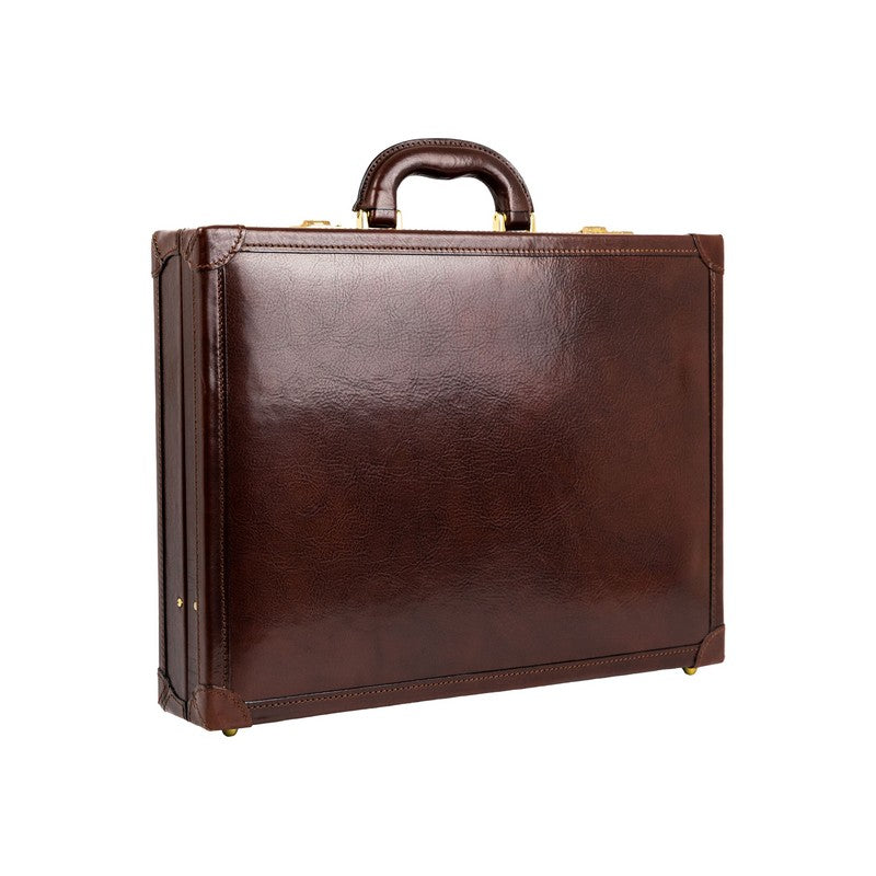 Leather Attaché Case Briefcase - The Wind in the Willows Briefcase Time Resistance