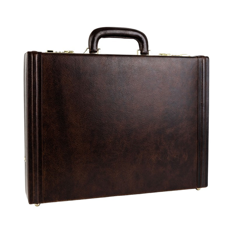 Leather Attaché Case Briefcase - The Rainbow Briefcase Time Resistance