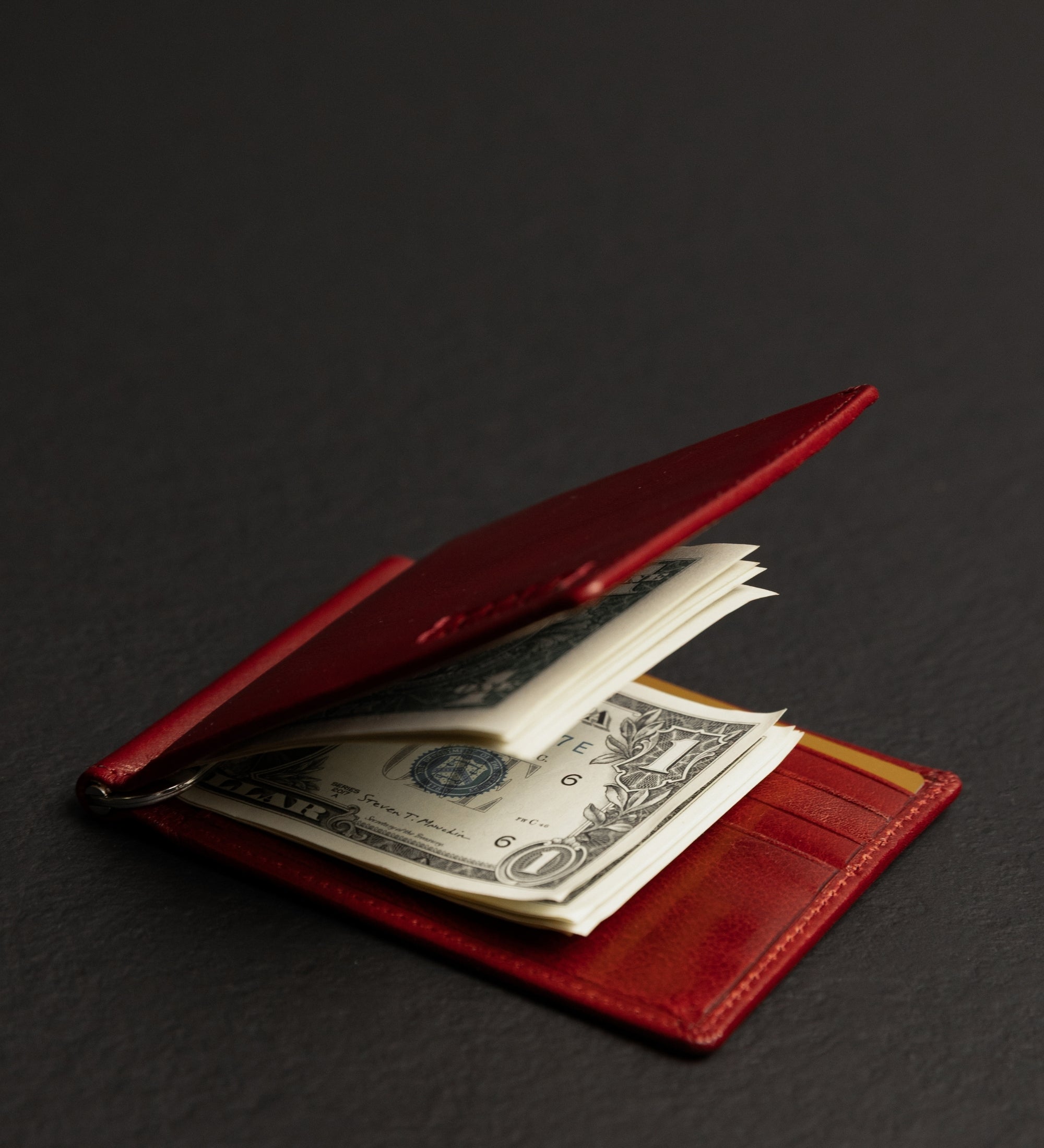 Leather Money Clip Wallet - The Outsider