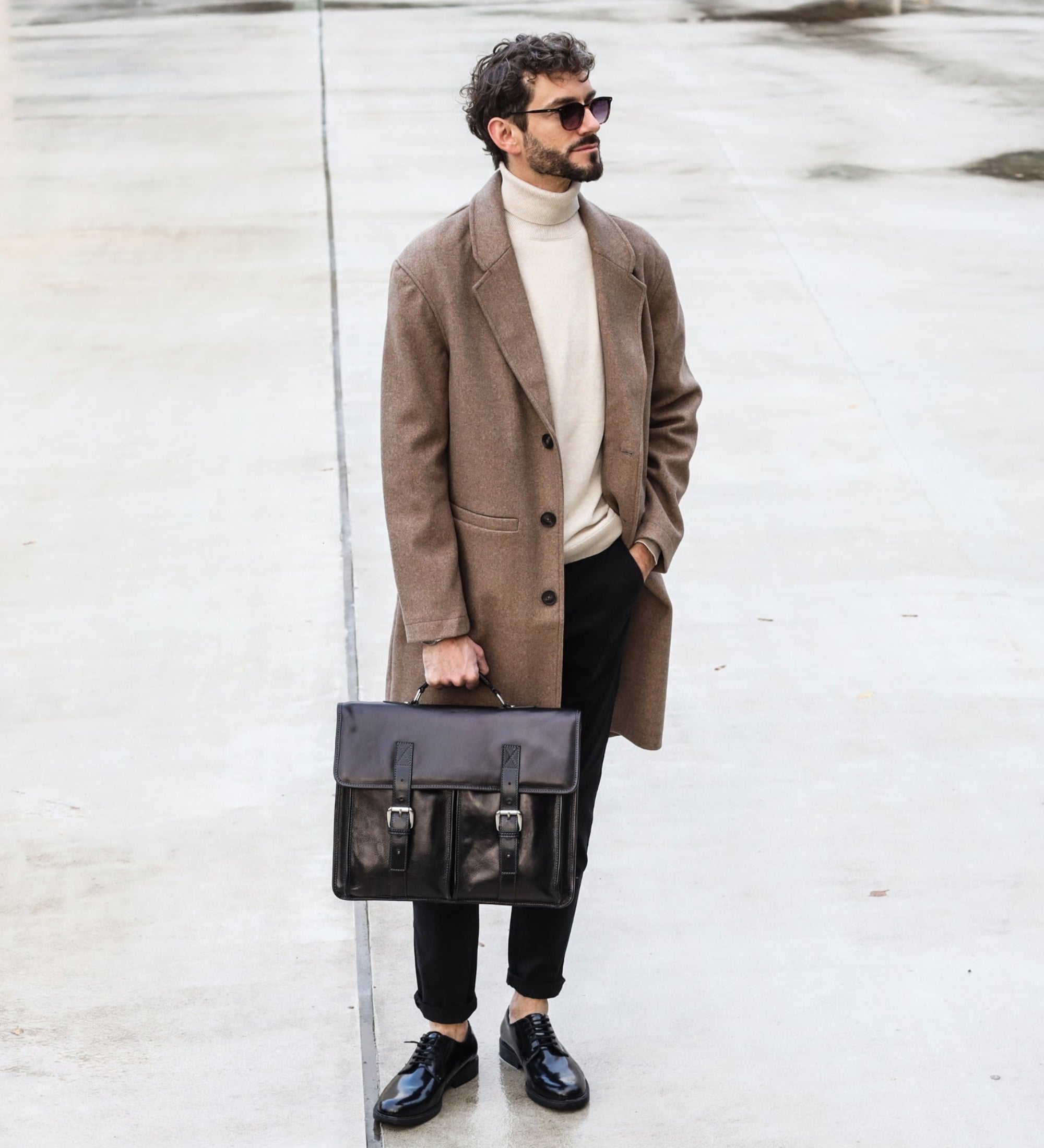 Leather Satchel Bag - The Time Machine