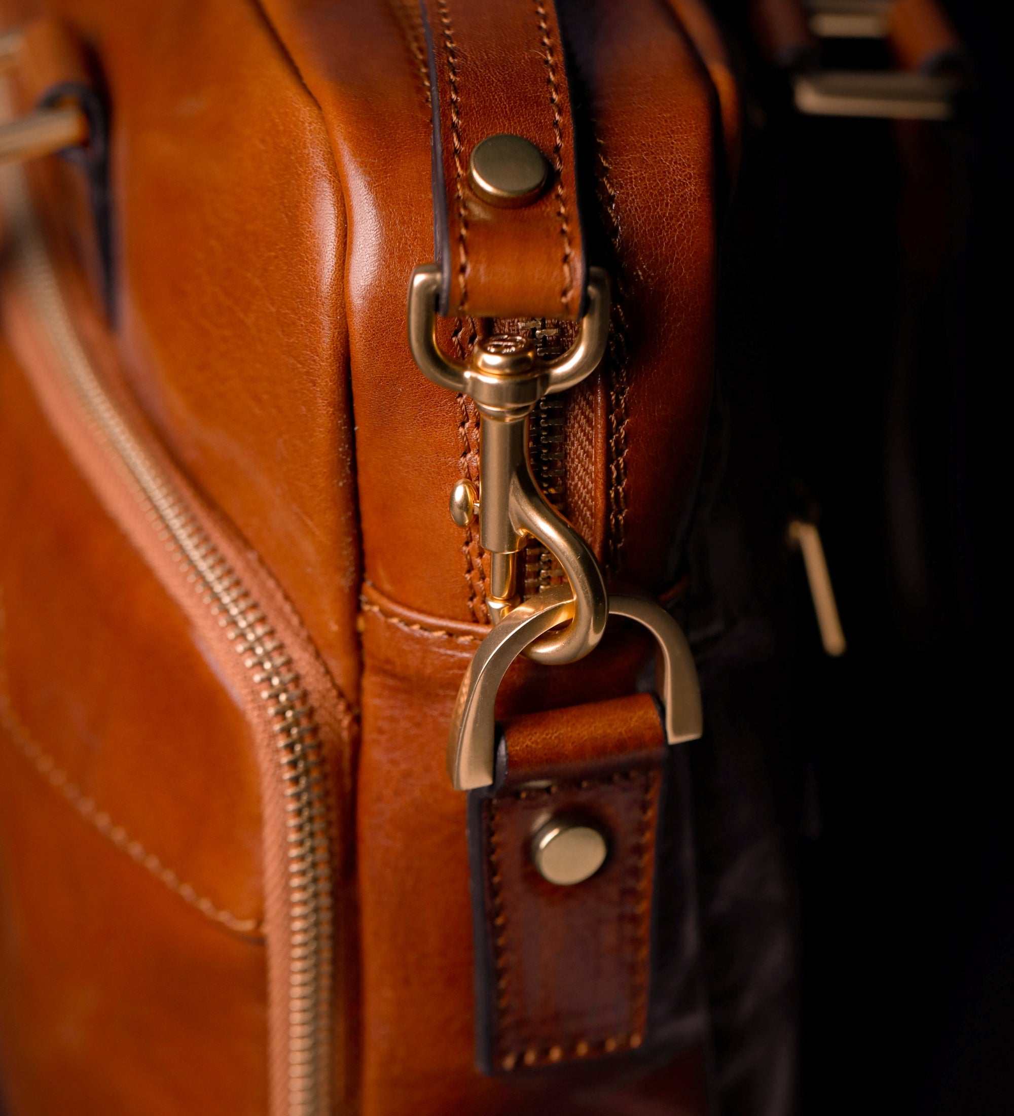Leather Briefcase Laptop Bag - Orlando