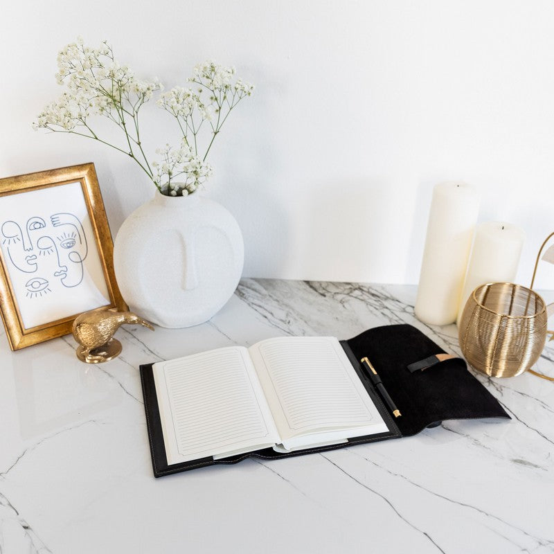 Leather Journal with Refillable A5 Notepad - P.S. I Love You Accessories Time Resistance