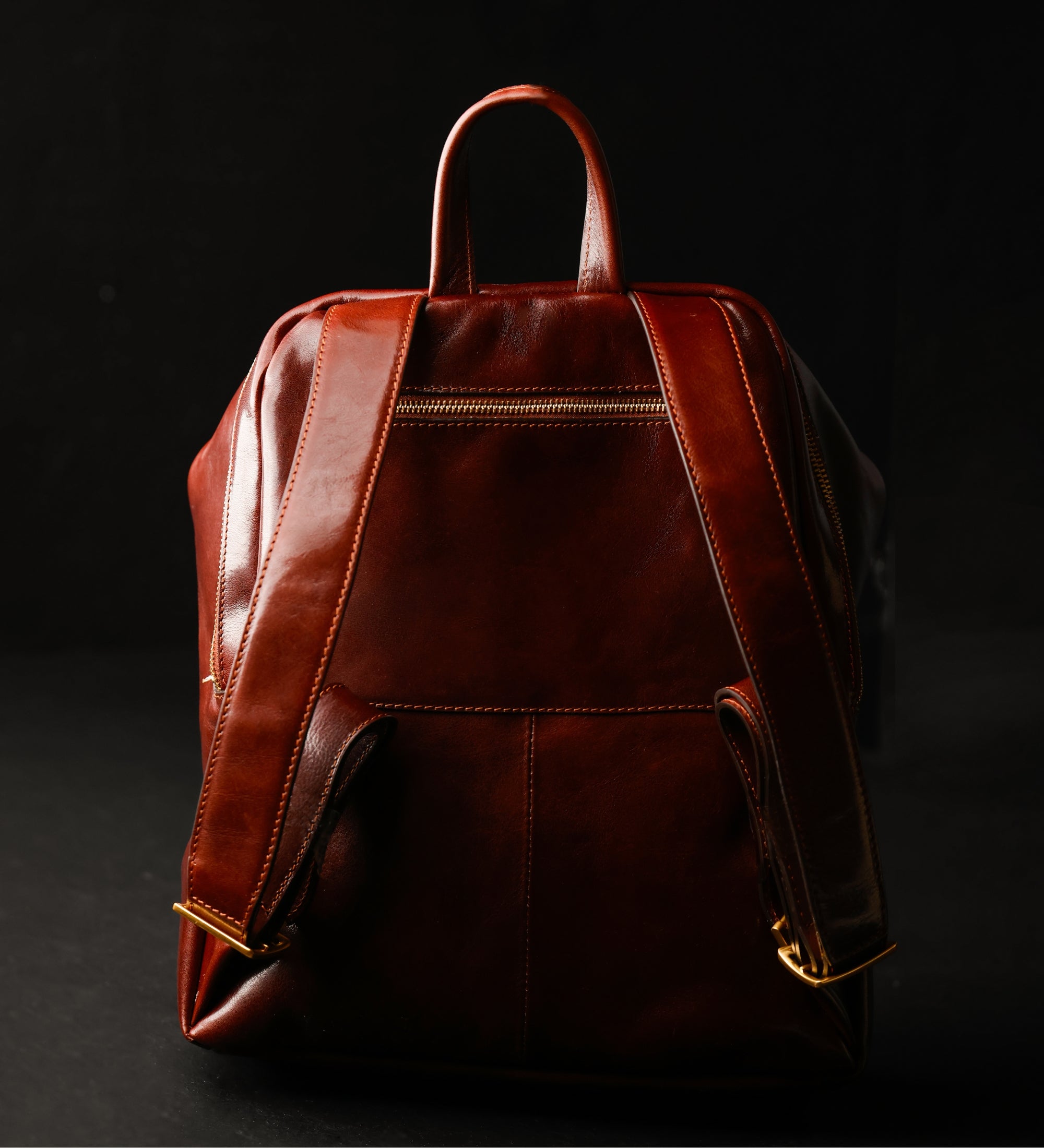 Leather Backpack for Women - A Bend in the River