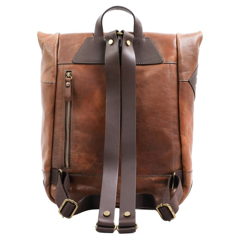 Leather Roll-Top Backpack - The Secret History Backpack Time Resistance