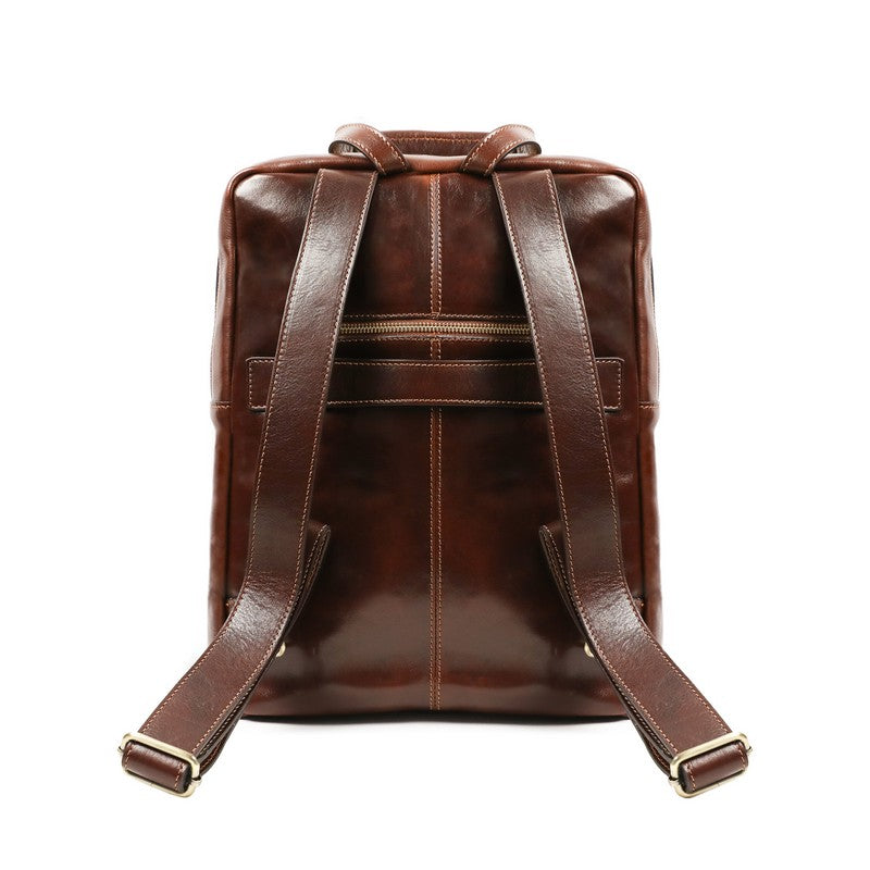 Brown Leather Backpack - Gone with the Wind Backpack Time Resistance