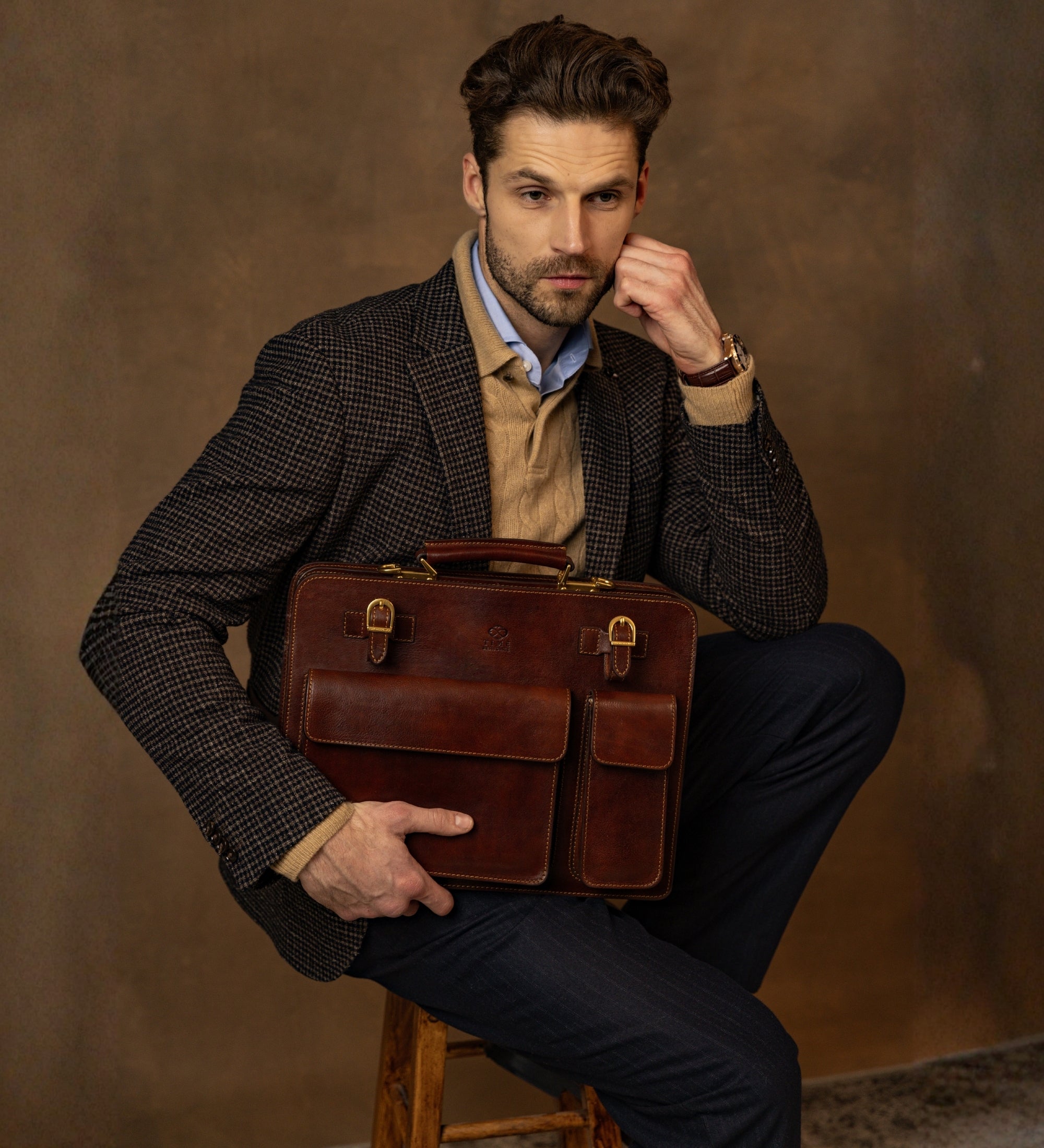 Leather Satchel Bag Briefcase - The Prophet