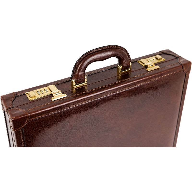Leather Attaché Case Briefcase - The Wind in the Willows Briefcase Time Resistance