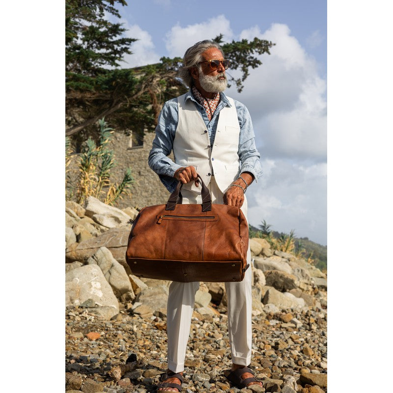 Leather Duffel Bag - The Day of The Locust Duffel Bag Time Resistance