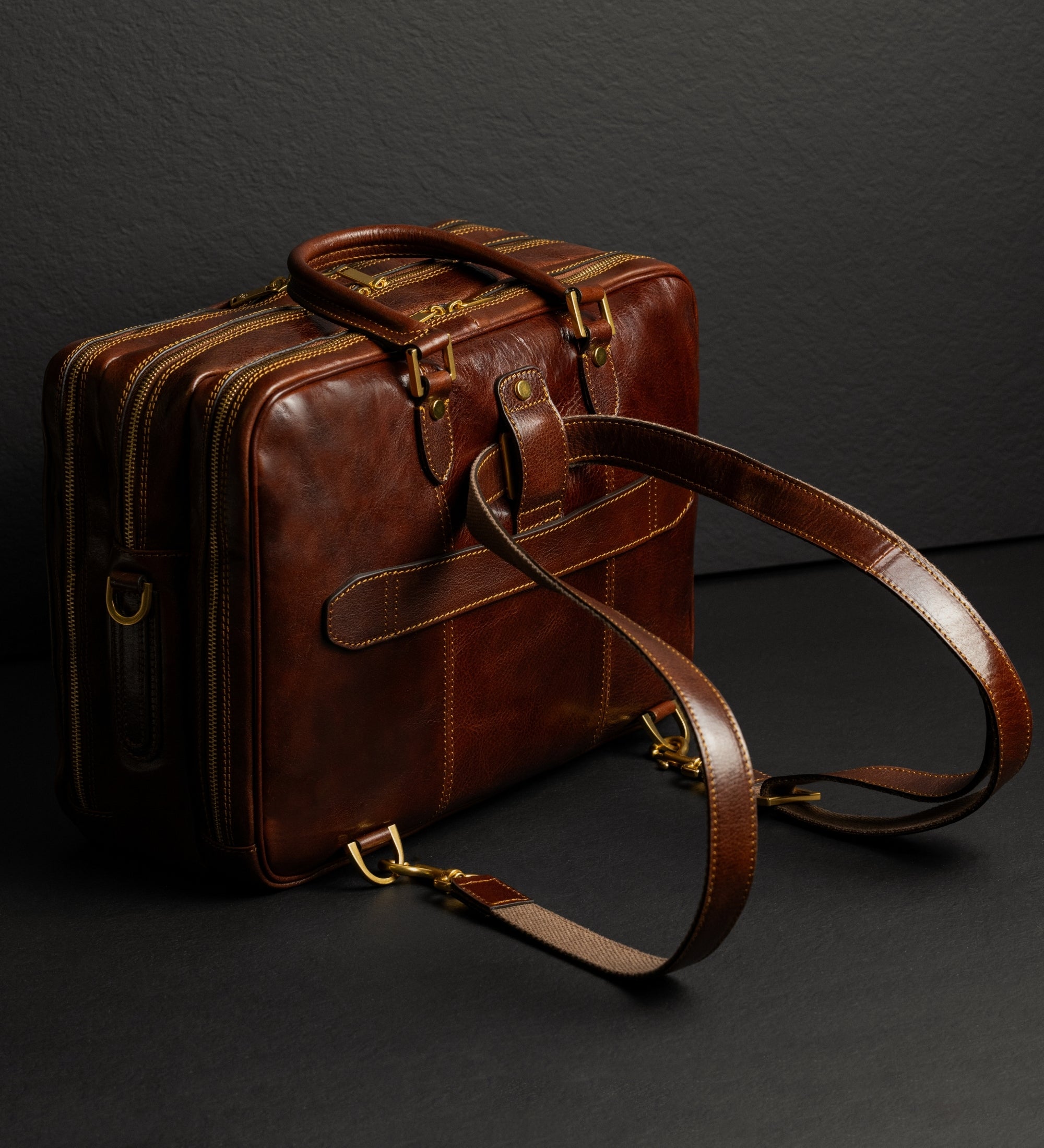 Leather Convertible Briefcase Backpack - A Farewell to Arms