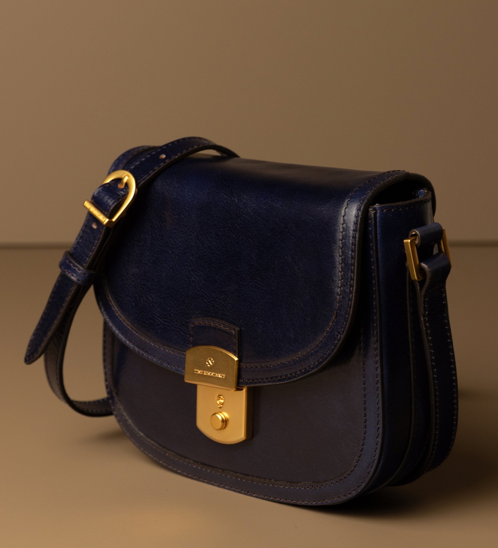 Womens Leather Saddle Bag - Secrets