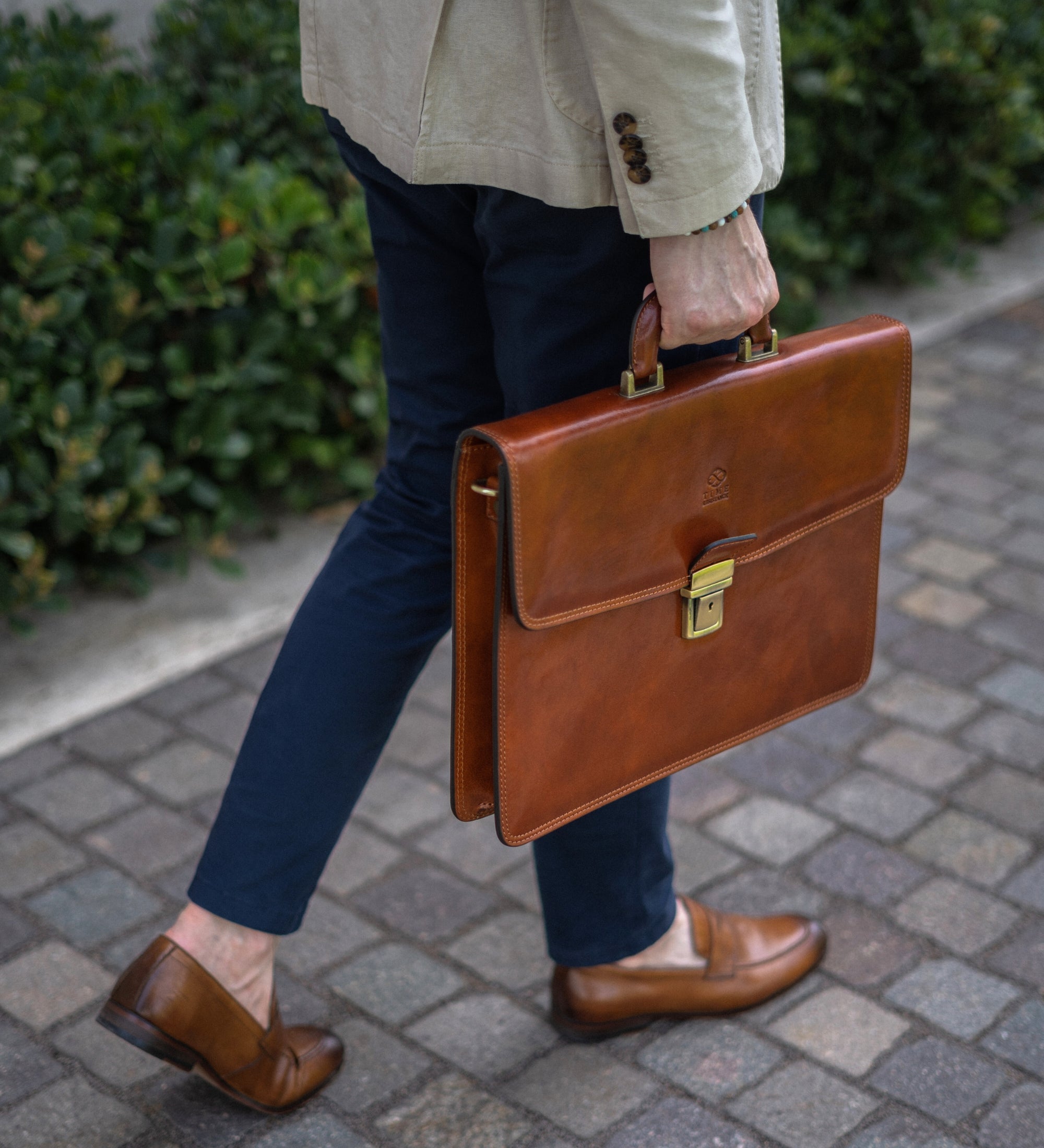 Leather Briefcase - The Sound of the Mountain