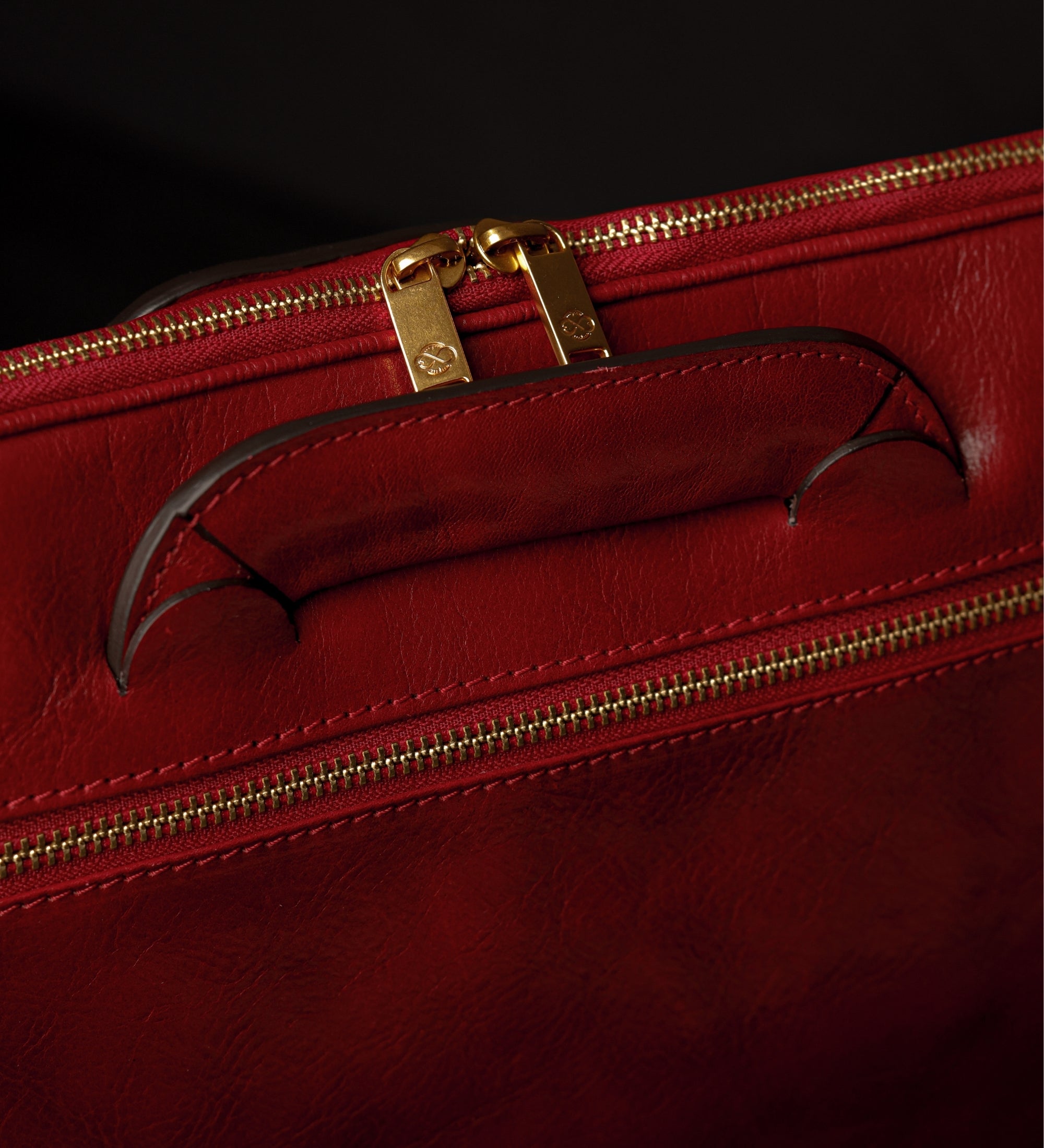 Leather Briefcase Laptop Bag - Brave New World