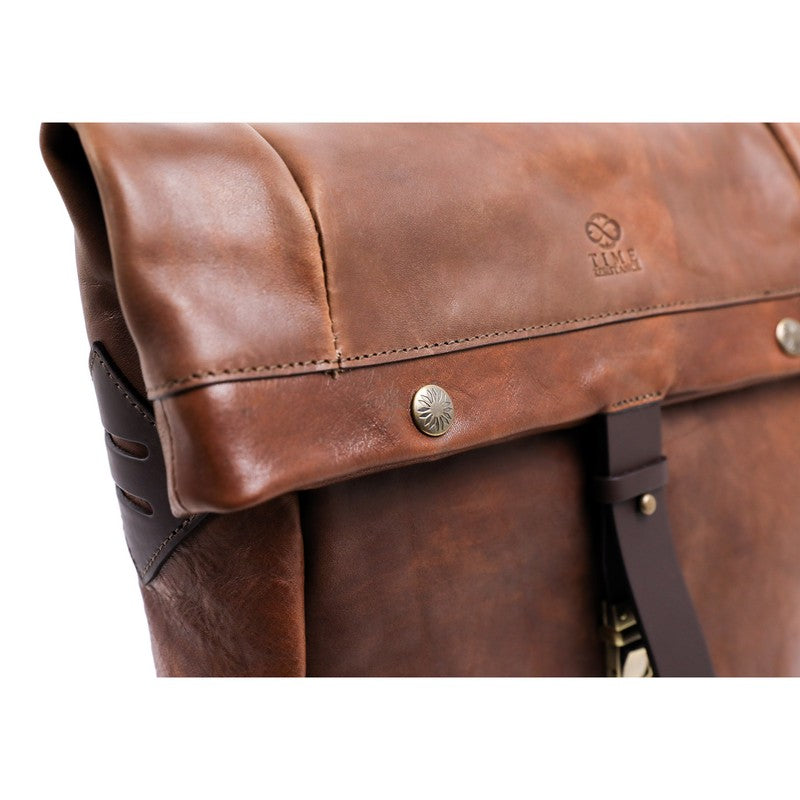 Leather Roll-Top Backpack - The Secret History Backpack Time Resistance