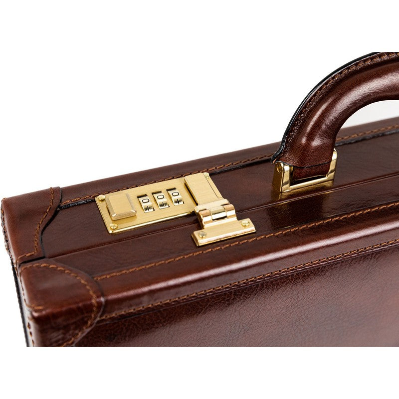 Leather Attaché Case Briefcase - The Wind in the Willows Briefcase Time Resistance