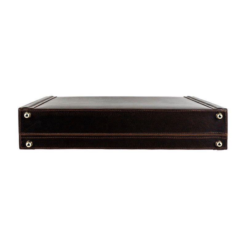 Leather Attaché Case Briefcase - The Rainbow Briefcase Time Resistance
