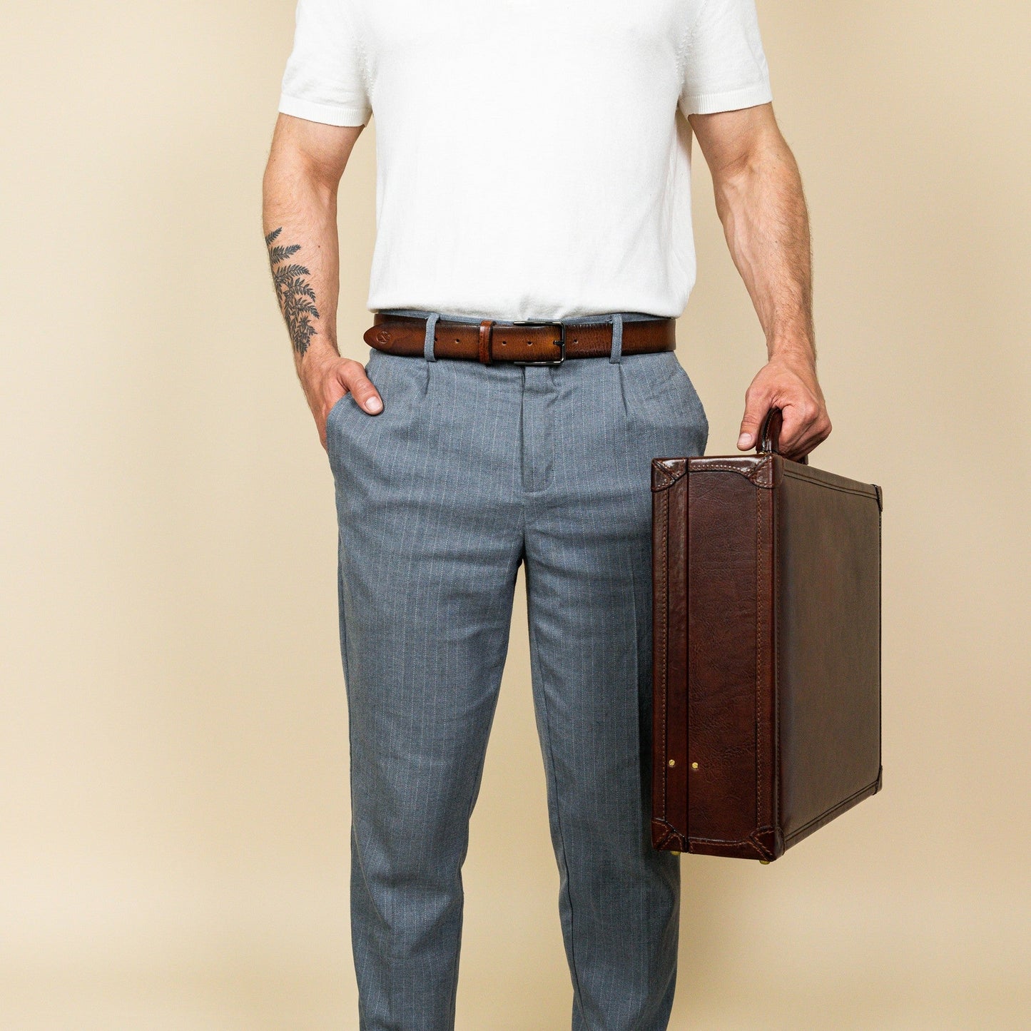 Leather Attaché Case Briefcase - The Wind in the Willows Briefcase Time Resistance