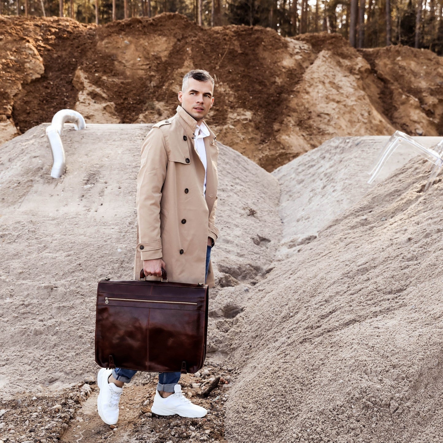 Leather Garment Bag - Great Expectations Duffel Bag Time Resistance