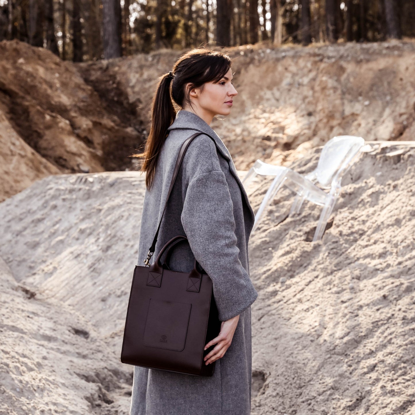 Leather Tote Bag - The Republic For Women Time Resistance