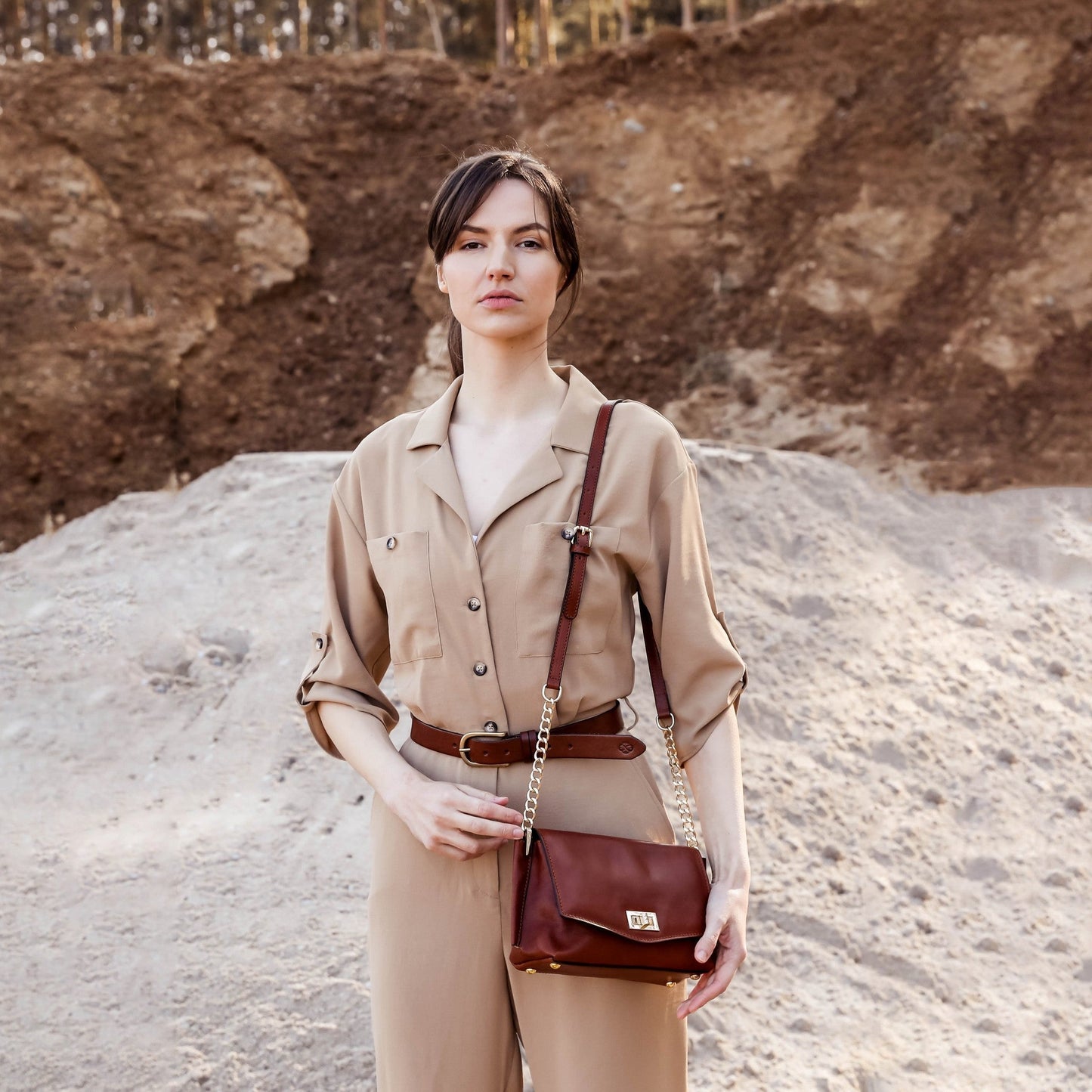 Leather Purse Cross Body Bag - Confessions For Women Time Resistance