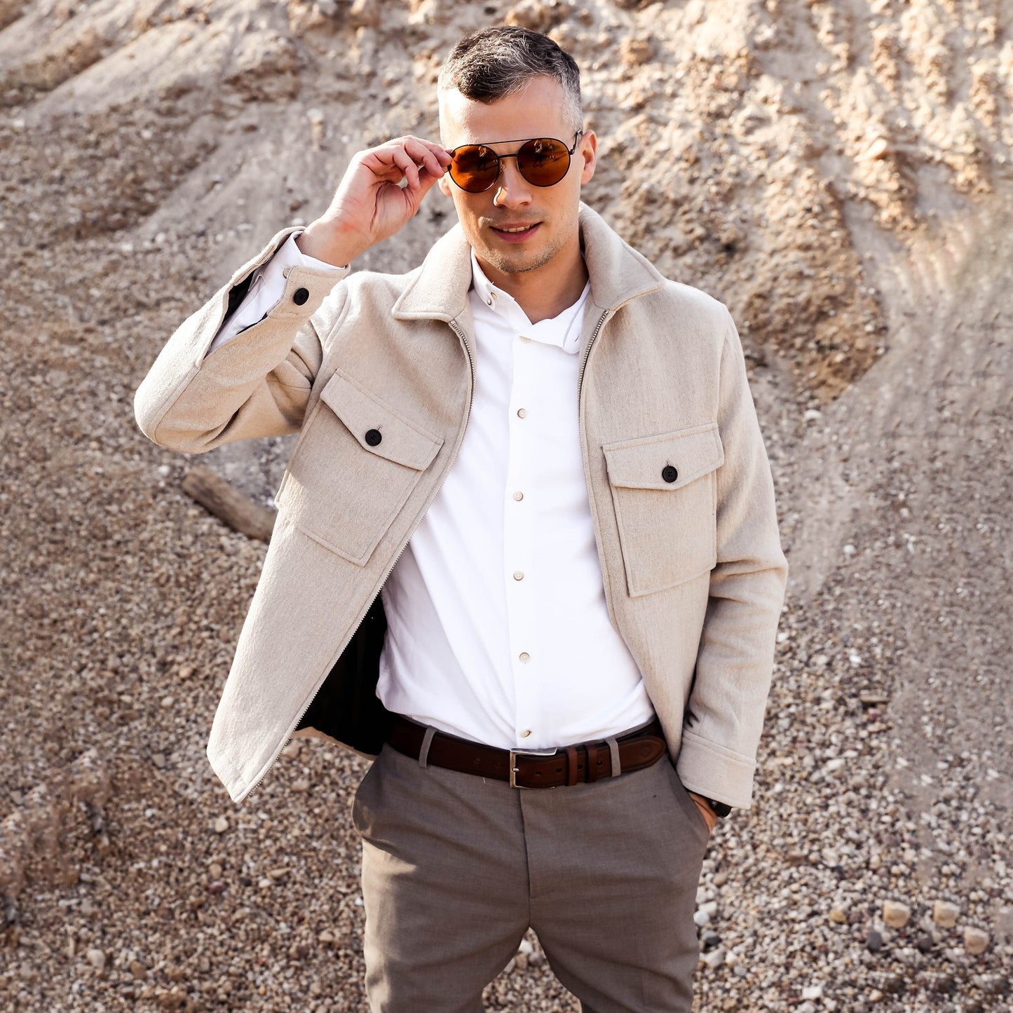 Brown Leather Belt - North and South Accessories Time Resistance