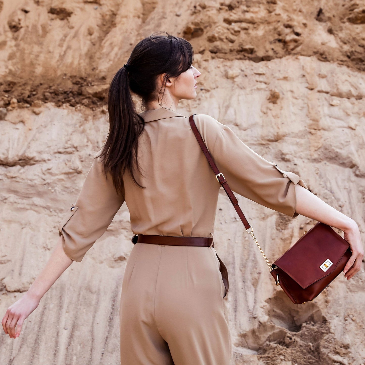 Leather Purse Cross Body Bag - Confessions For Women Time Resistance